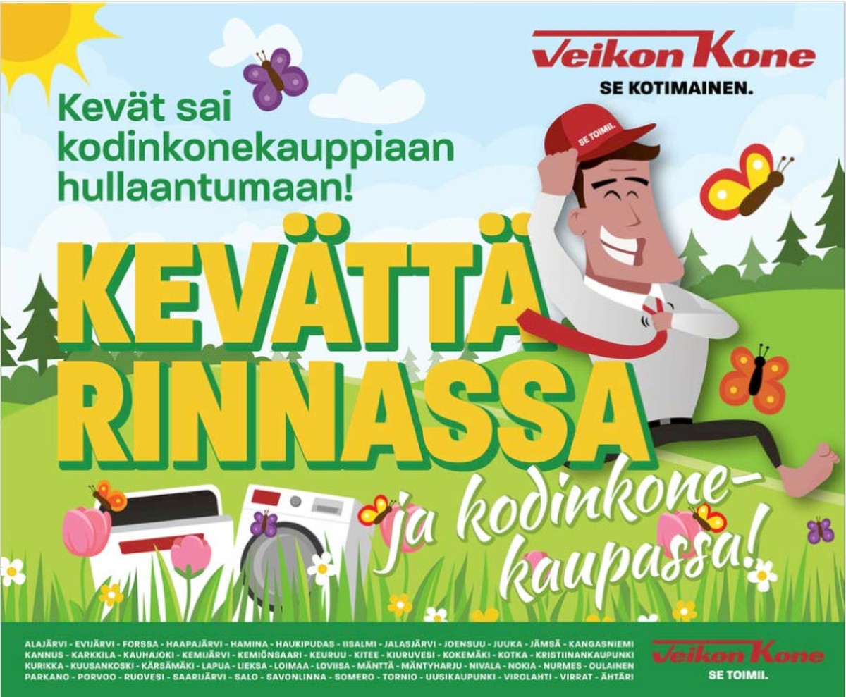 Katso ketjun Veikon Kone tarjouslehti viikolta 19 sivustolla Viikkotarjoukset.fi. Löydät monia hyviä tarjouksia erilaisista tuotteista. Lue tarjouslehti täältä! Sivu 1