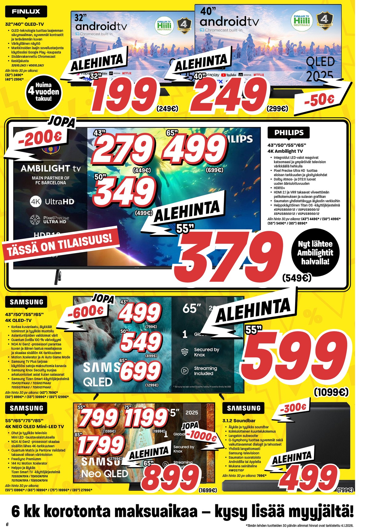 Katso ketjun Veikon Kone tarjouslehti viikolta 2 sivustolla Viikkotarjoukset.fi. Löydät monia hyviä tarjouksia erilaisista tuotteista, esimerkiksi tv samsung tai tv samsung. Lue tarjouslehti täältä! Sivu 6