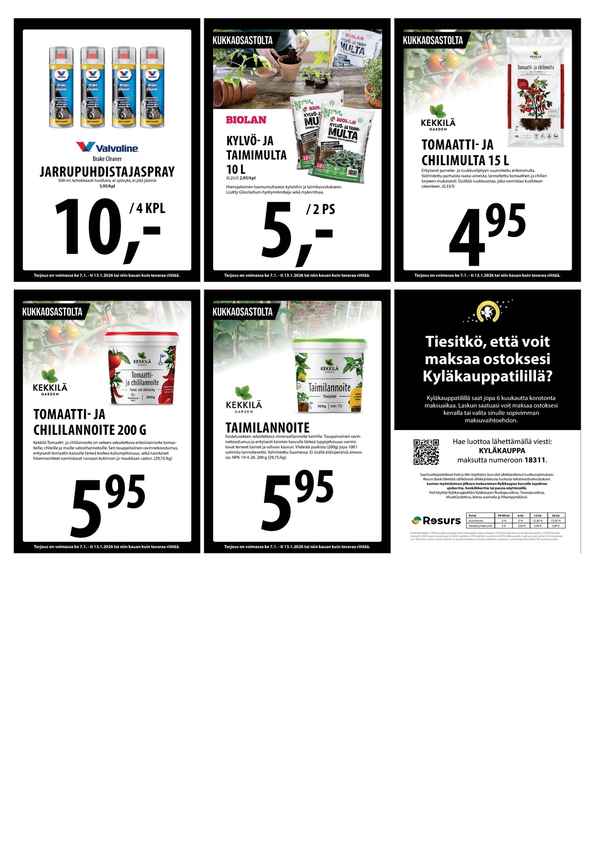 Katso ketjun Keskinen tarjouslehti viikolta 2 sivustolla Viikkotarjoukset.fi. Löydät monia hyviä tarjouksia erilaisista tuotteista, esimerkiksi autonpuhdistuaineet valvoline tai taimimulta biolan. Lue tarjouslehti täältä! Sivu 17