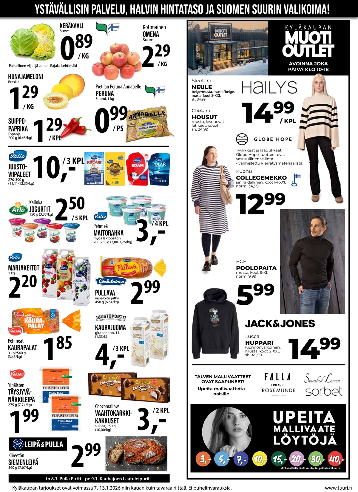 Katso ketjun Keskinen tarjouslehti viikolta 2 sivustolla Viikkotarjoukset.fi. Löydät monia hyviä tarjouksia erilaisista tuotteista, esimerkiksi pullapitkot pullava tai vaahtokarkit ei määritelty. Lue tarjouslehti täältä! Sivu 6