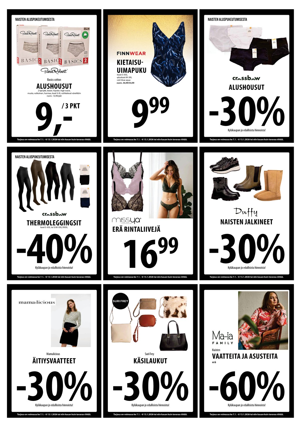 Katso ketjun Keskinen tarjouslehti viikolta 2 sivustolla Viikkotarjoukset.fi. Löydät monia hyviä tarjouksia erilaisista tuotteista. Lue tarjouslehti täältä! Sivu 9