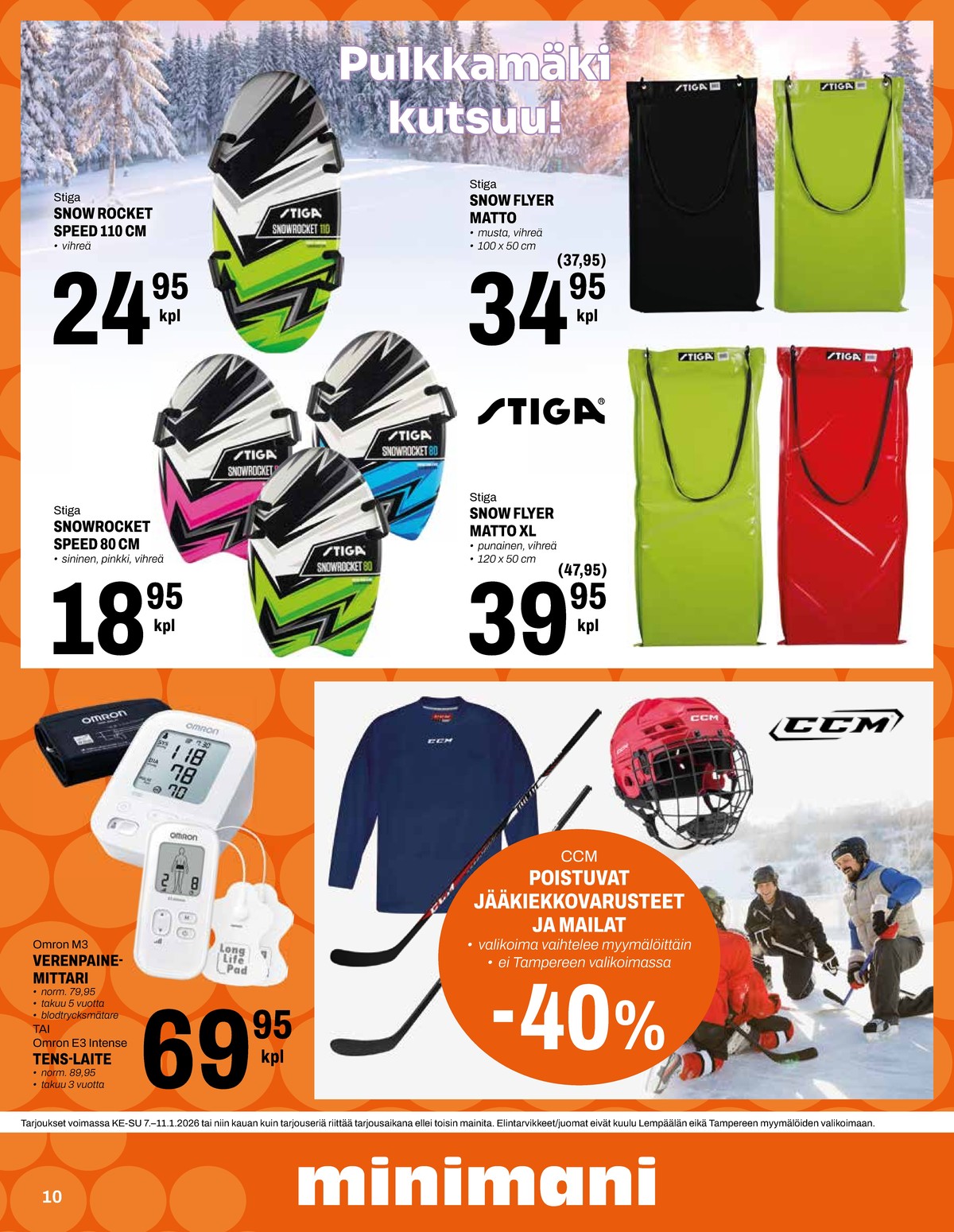 Katso ketjun Minimani tarjouslehti viikolta 2 sivustolla Viikkotarjoukset.fi. Löydät monia hyviä tarjouksia erilaisista tuotteista, esimerkiksi %product1% tai muista tuotteista. Lue tarjouslehti täältä! Sivu 10