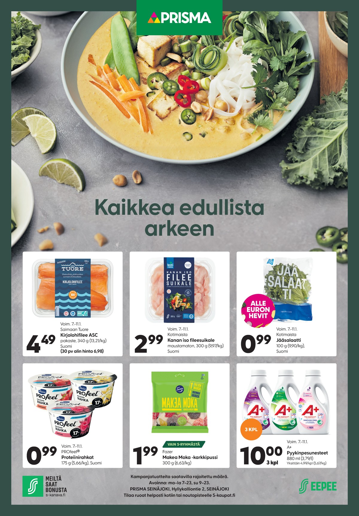 Katso ketjun Prisma region tarjouslehti viikolta 2 sivustolla Viikkotarjoukset.fi. Löydät monia hyviä tarjouksia erilaisista tuotteista. Lue tarjouslehti täältä! Sivu 1