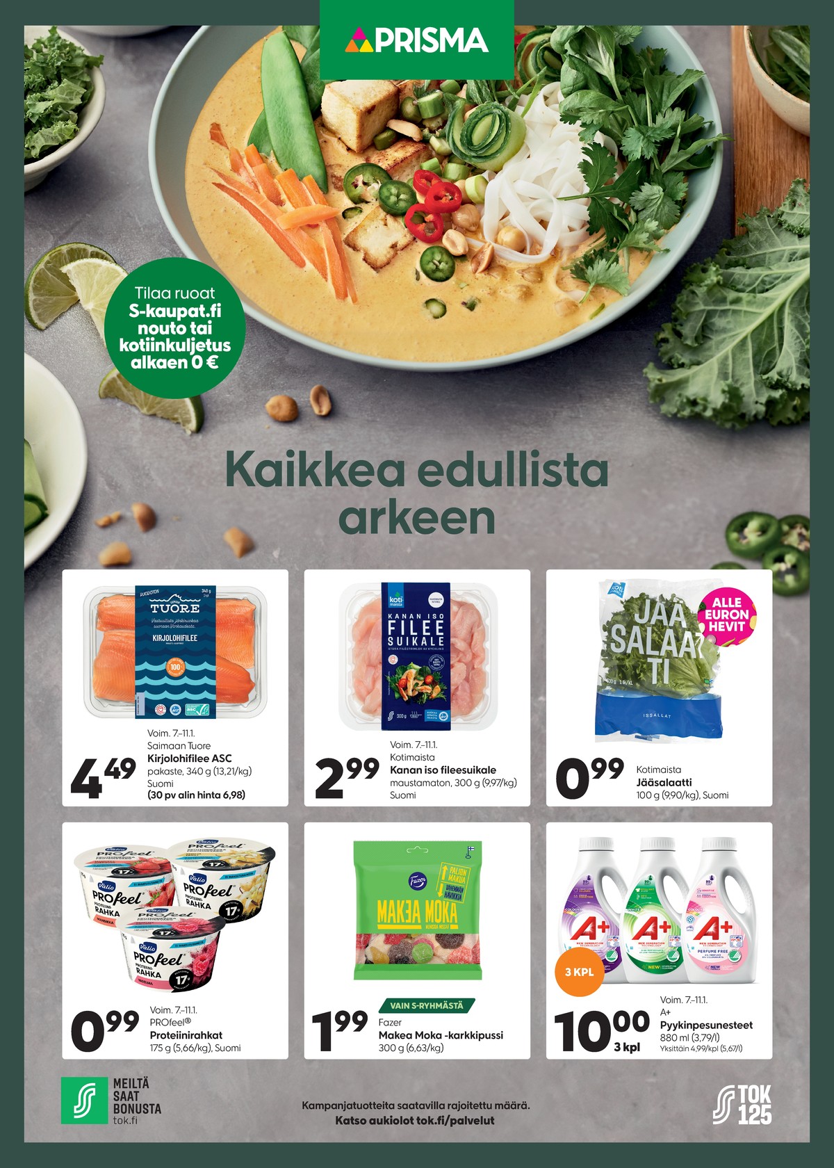 Katso ketjun Prisma region tarjouslehti viikolta 2 sivustolla Viikkotarjoukset.fi. Löydät monia hyviä tarjouksia erilaisista tuotteista. Lue tarjouslehti täältä! Sivu 1