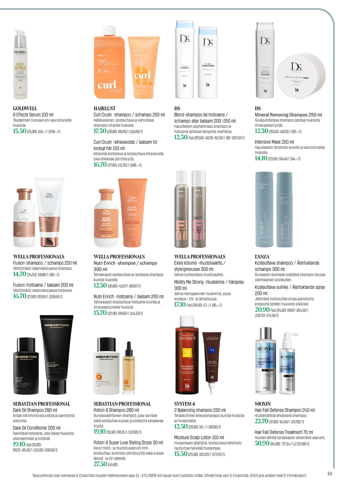 Katso ketjun Sokos tarjouslehti viikolta 20 sivustolla Viikkotarjoukset.fi. Löydät monia hyviä tarjouksia erilaisista tuotteista. Lue tarjouslehti täältä! Sivu 53