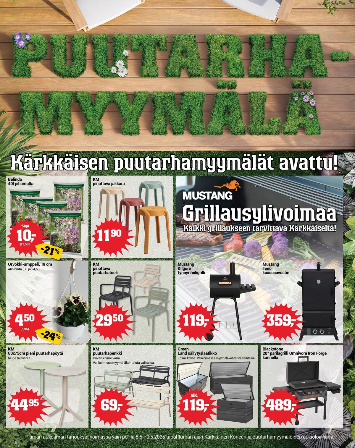 Katso ketjun Kärkkäinen tarjouslehti viikolta 20 sivustolla Viikkotarjoukset.fi. Löydät monia hyviä tarjouksia erilaisista tuotteista. Lue tarjouslehti täältä! Sivu 2
