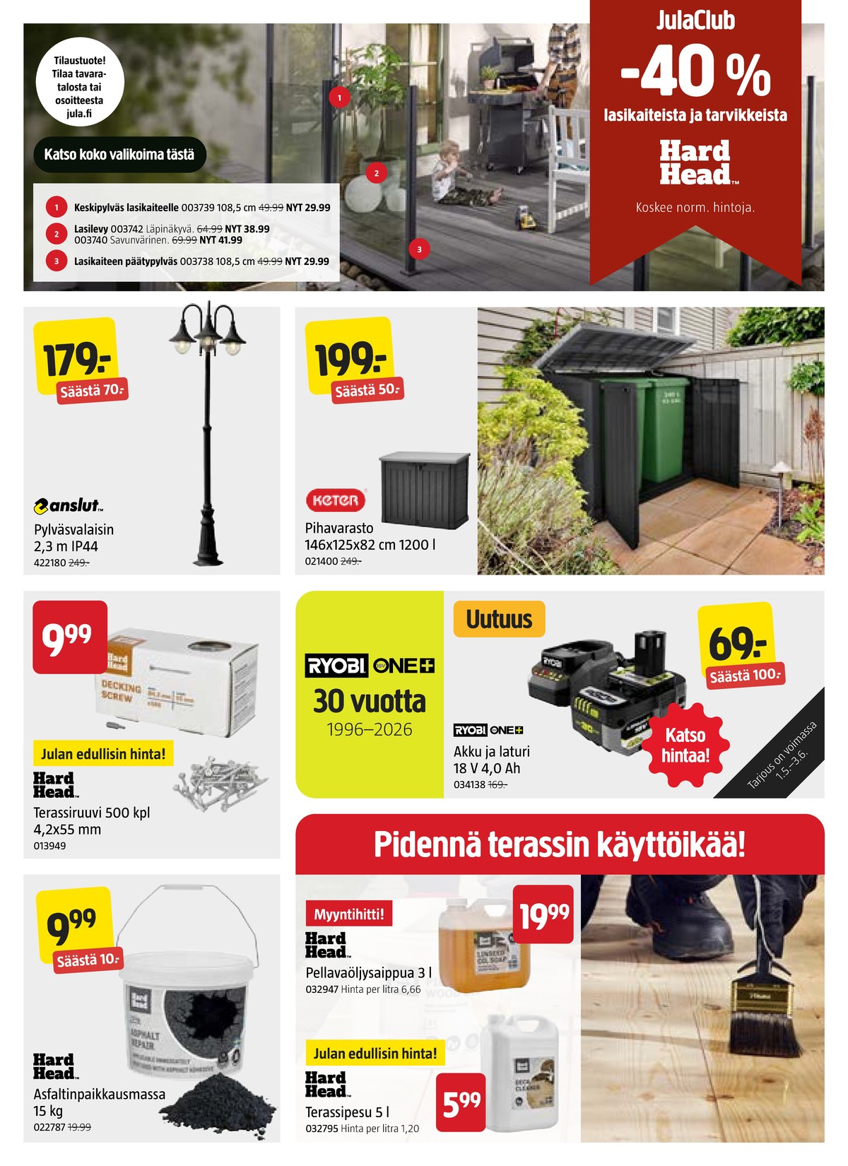 Katso ketjun Jula tarjouslehti viikolta 20 sivustolla Viikkotarjoukset.fi. Löydät monia hyviä tarjouksia erilaisista tuotteista. Lue tarjouslehti täältä! Sivu 3