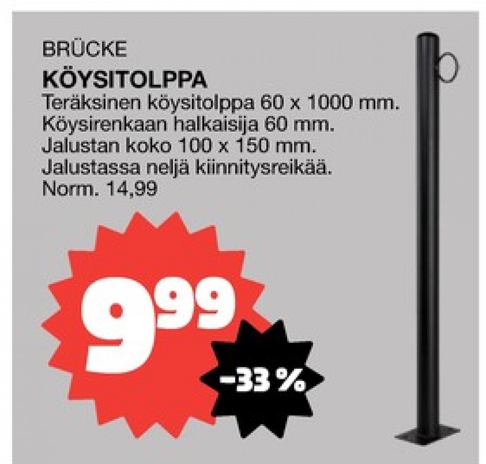 Tarjoukset ja hintavertailu haulla Brücke, , Aitatolpat 0.000 kpl 1 kappale €9.99