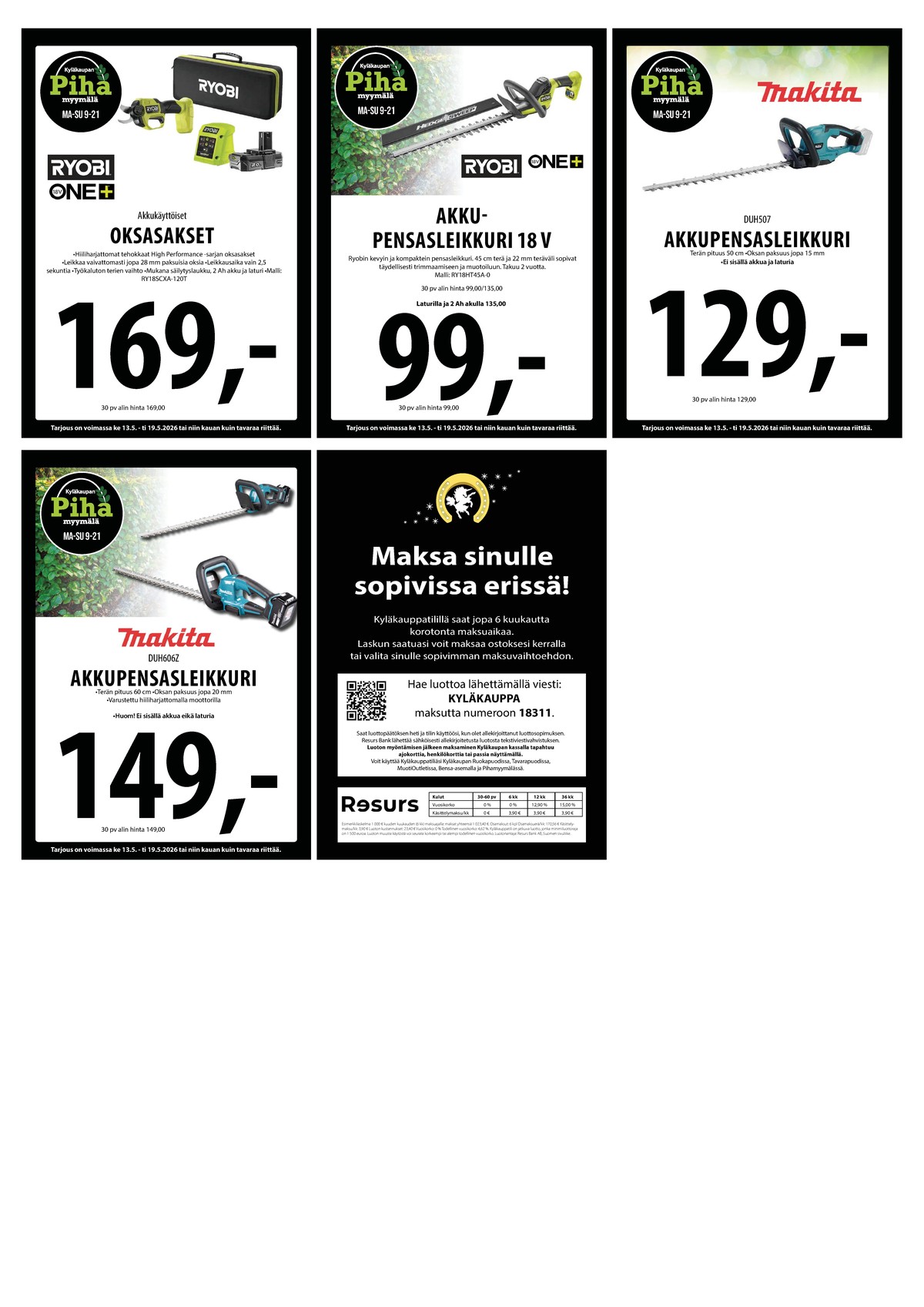 Katso ketjun Keskinen tarjouslehti viikolta 20 sivustolla Viikkotarjoukset.fi. Löydät monia hyviä tarjouksia erilaisista tuotteista. Lue tarjouslehti täältä! Sivu 29