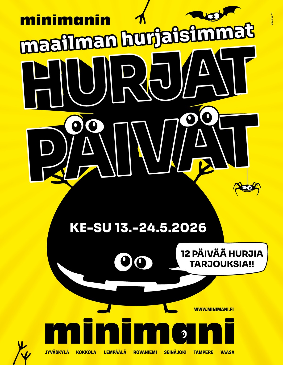 Katso ketjun Minimani tarjouslehti viikolta 20 sivustolla Viikkotarjoukset.fi. Löydät monia hyviä tarjouksia erilaisista tuotteista. Lue tarjouslehti täältä! Sivu 1