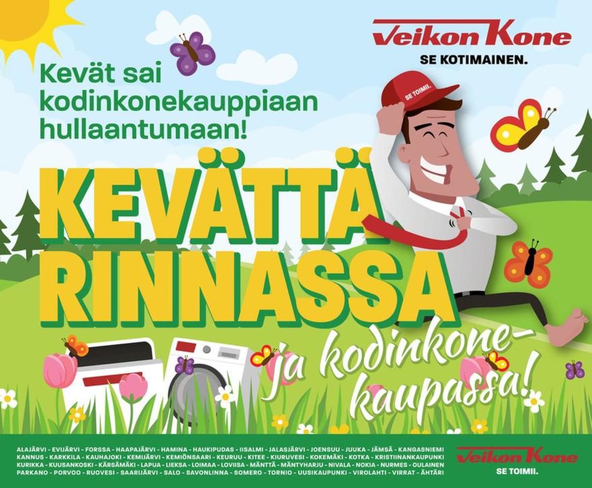 Katso ketjun Veikon Kone tarjouslehti viikolta 20 sivustolla Viikkotarjoukset.fi. Löydät monia hyviä tarjouksia erilaisista tuotteista. Lue tarjouslehti täältä! Sivu 1