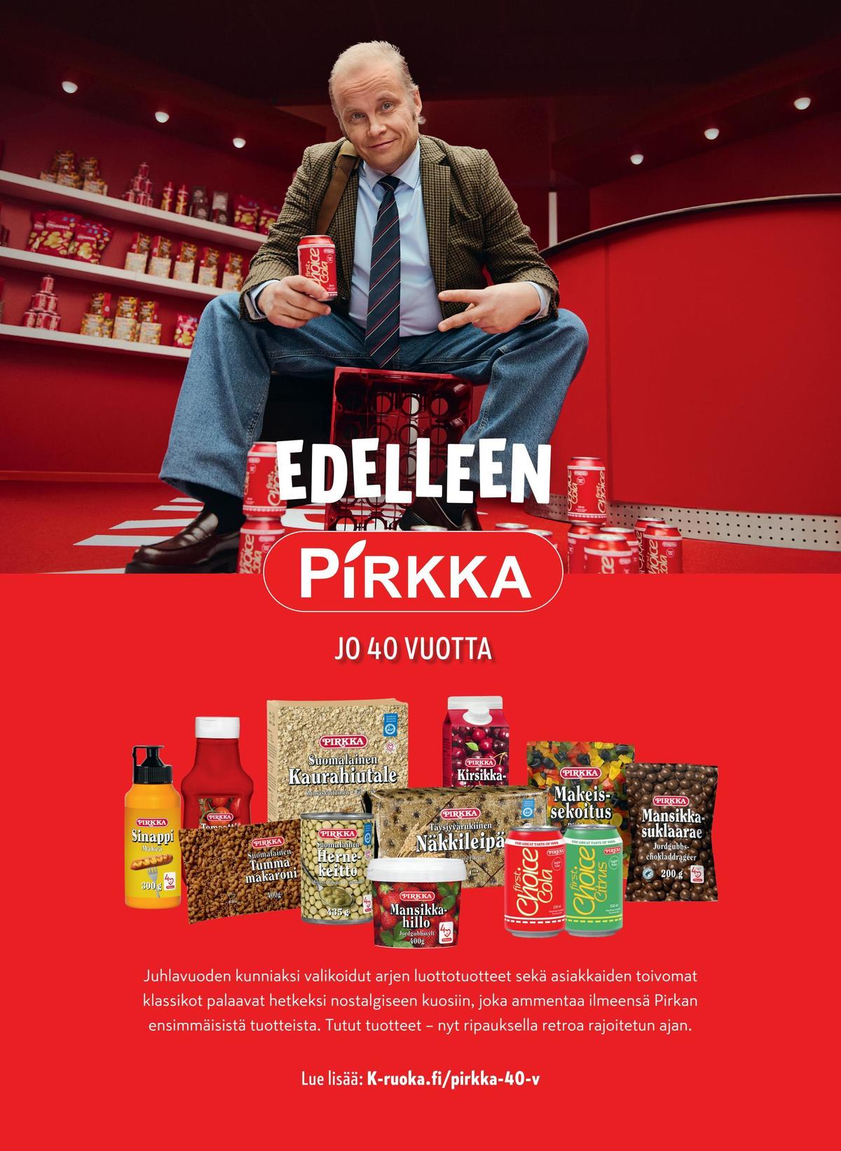 Katso ketjun Pirkka tarjouslehti viikolta 21 sivustolla Viikkotarjoukset.fi. Löydät monia hyviä tarjouksia erilaisista tuotteista. Lue tarjouslehti täältä! Sivu 4
