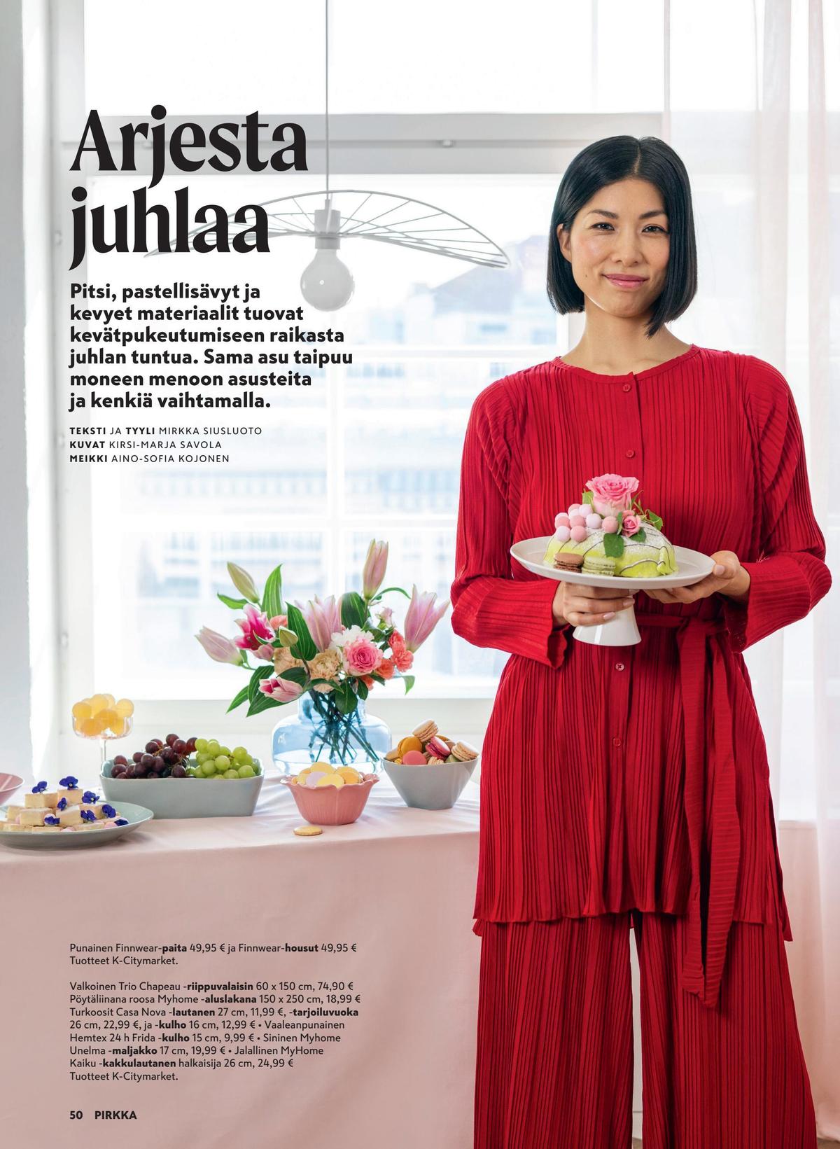 Katso ketjun Pirkka tarjouslehti viikolta 21 sivustolla Viikkotarjoukset.fi. Löydät monia hyviä tarjouksia erilaisista tuotteista. Lue tarjouslehti täältä! Sivu 50