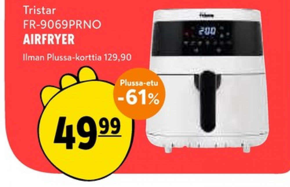 Tarjoukset ja hintavertailu haulla Tristar, , Airfryer 0.000 kpl 1 kappale €49.99