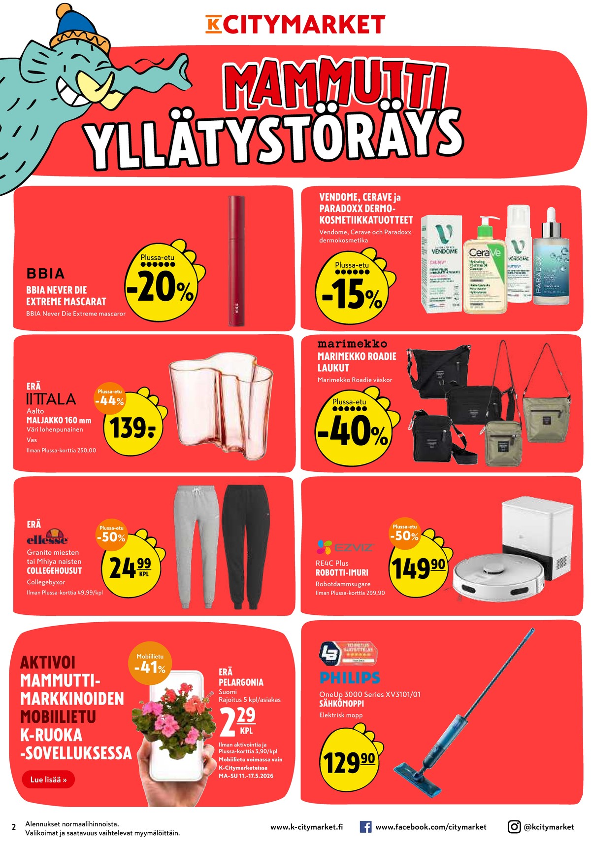 Katso ketjun K-Citymarket tarjouslehti viikolta 21 sivustolla Viikkotarjoukset.fi. Löydät monia hyviä tarjouksia erilaisista tuotteista. Lue tarjouslehti täältä! Sivu 2