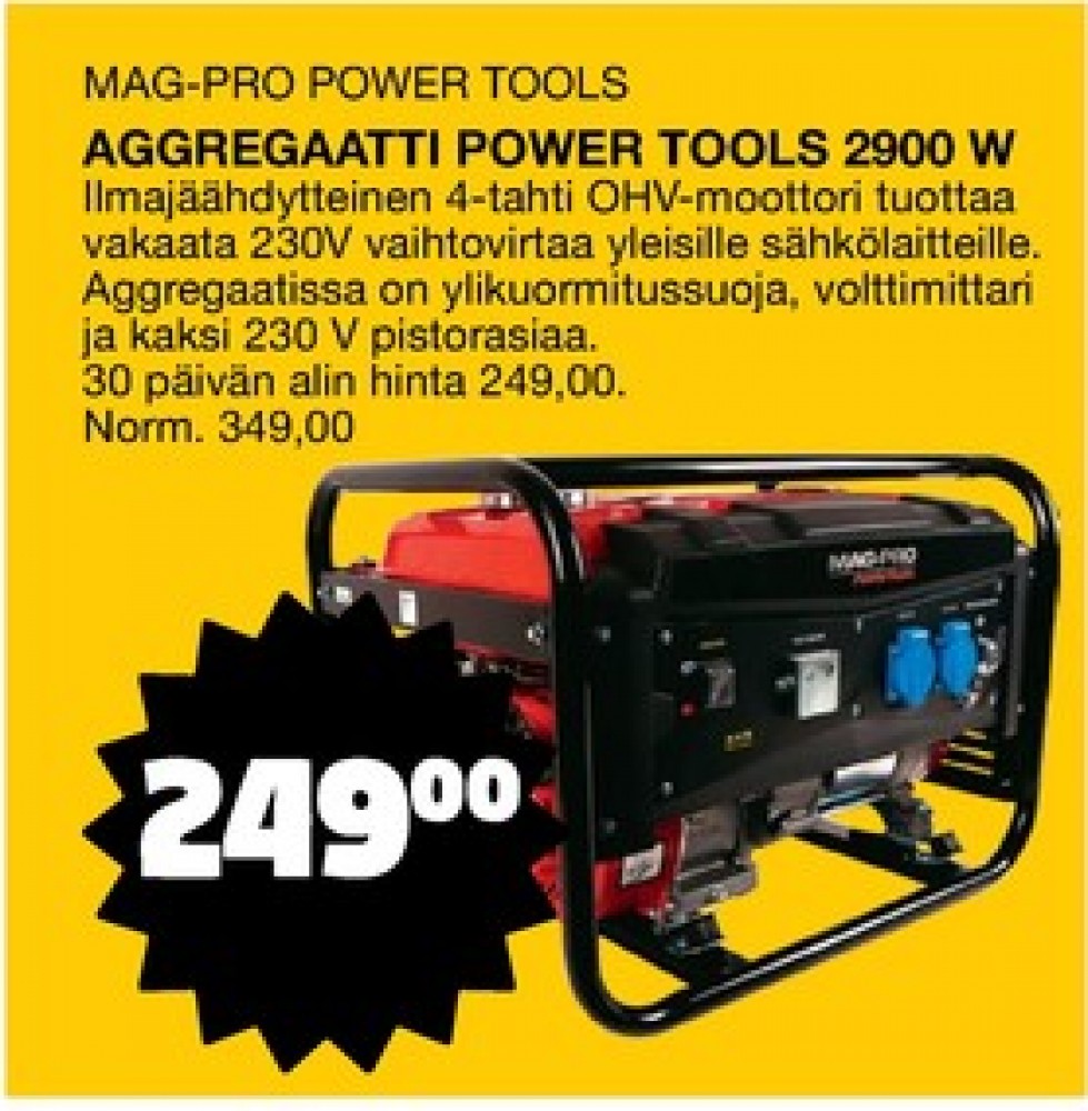 Tarjoukset ja hintavertailu haulla Mag Pro Tools, , Aggregaatit 0.000 kpl 1 kappale €249.00