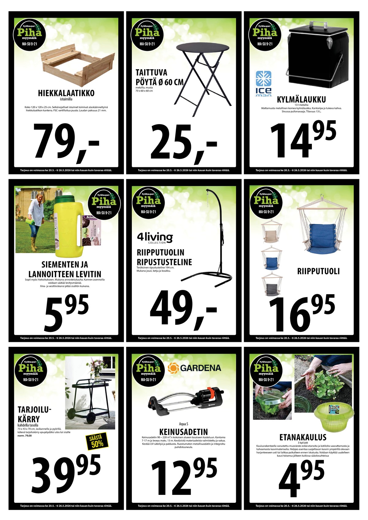 Katso ketjun Keskinen tarjouslehti viikolta 21 sivustolla Viikkotarjoukset.fi. Löydät monia hyviä tarjouksia erilaisista tuotteista, esimerkiksi %product1% tai muista tuotteista. Lue tarjouslehti täältä! Sivu 27
