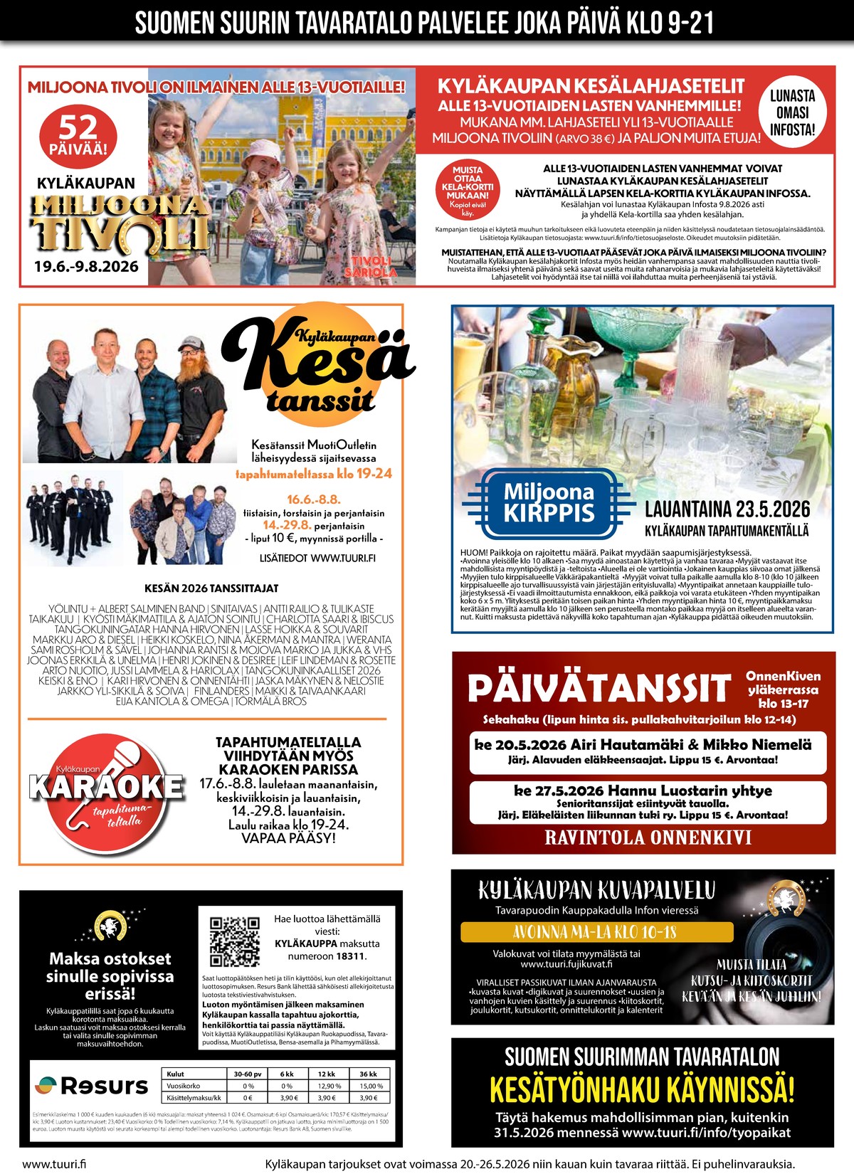 Katso ketjun Keskinen tarjouslehti viikolta 21 sivustolla Viikkotarjoukset.fi. Löydät monia hyviä tarjouksia erilaisista tuotteista. Lue tarjouslehti täältä! Sivu 6