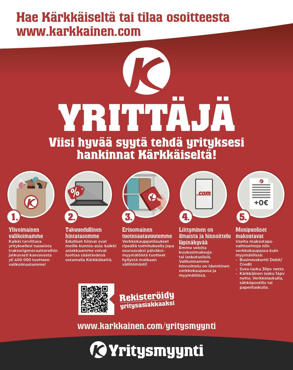 Katso ketjun Kärkkäinen tarjouslehti viikolta 22 sivustolla Viikkotarjoukset.fi. Löydät monia hyviä tarjouksia erilaisista tuotteista. Lue tarjouslehti täältä! Sivu 31