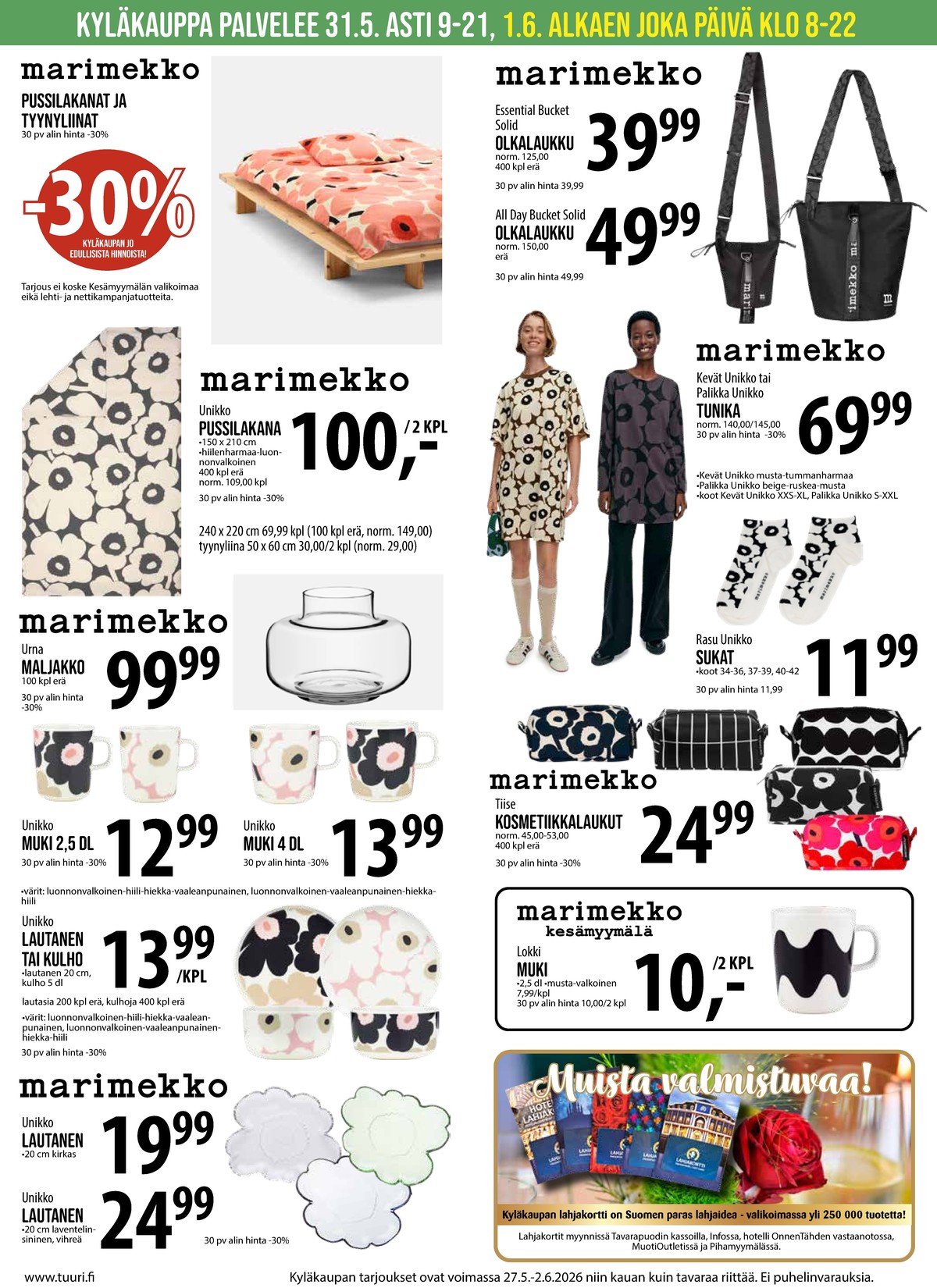 Katso ketjun Keskinen tarjouslehti viikolta 22 sivustolla Viikkotarjoukset.fi. Löydät monia hyviä tarjouksia erilaisista tuotteista. Lue tarjouslehti täältä! Sivu 5