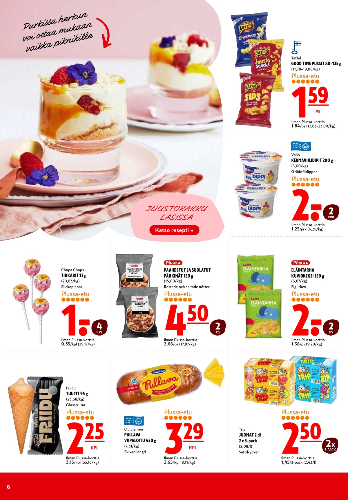 Katso ketjun K-Citymarket tarjouslehti viikolta 23 sivustolla Viikkotarjoukset.fi. Löydät monia hyviä tarjouksia erilaisista tuotteista. Lue tarjouslehti täältä! Sivu 6