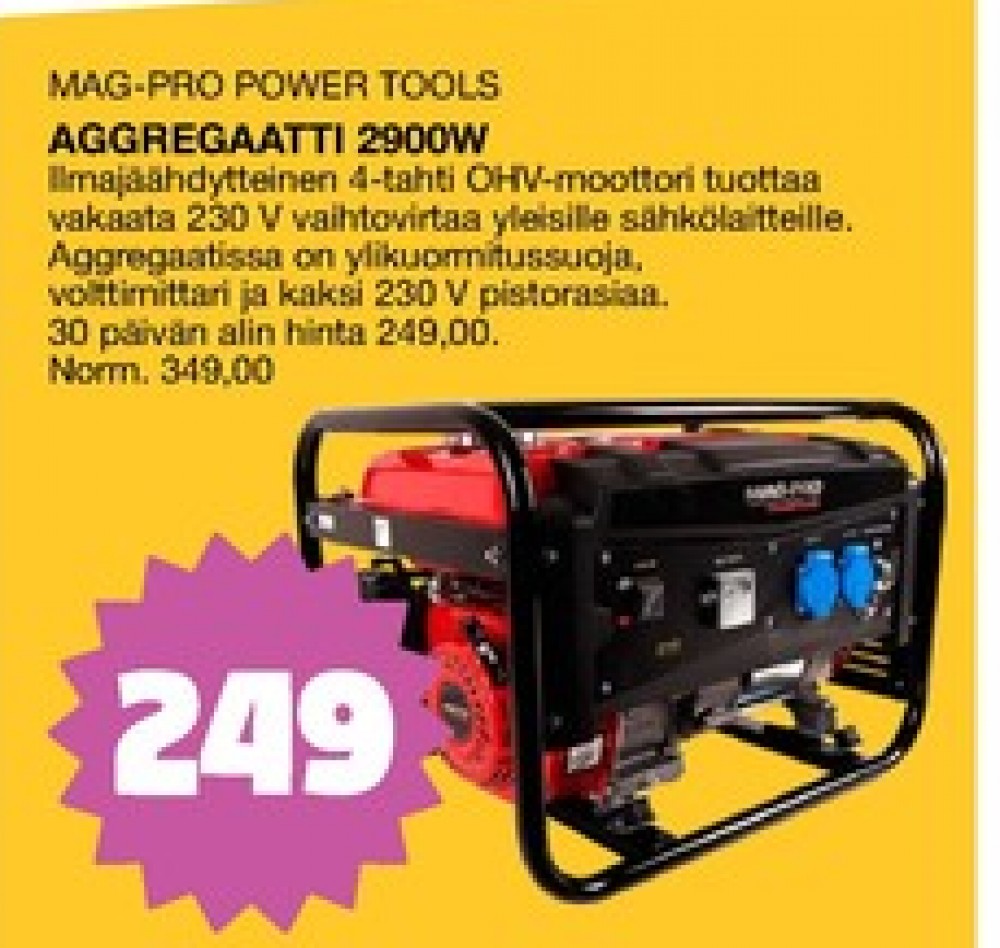 Tarjoukset ja hintavertailu haulla Mag Pro Tools, , Aggregaatit 0.000 kpl 1 kappale €249.00