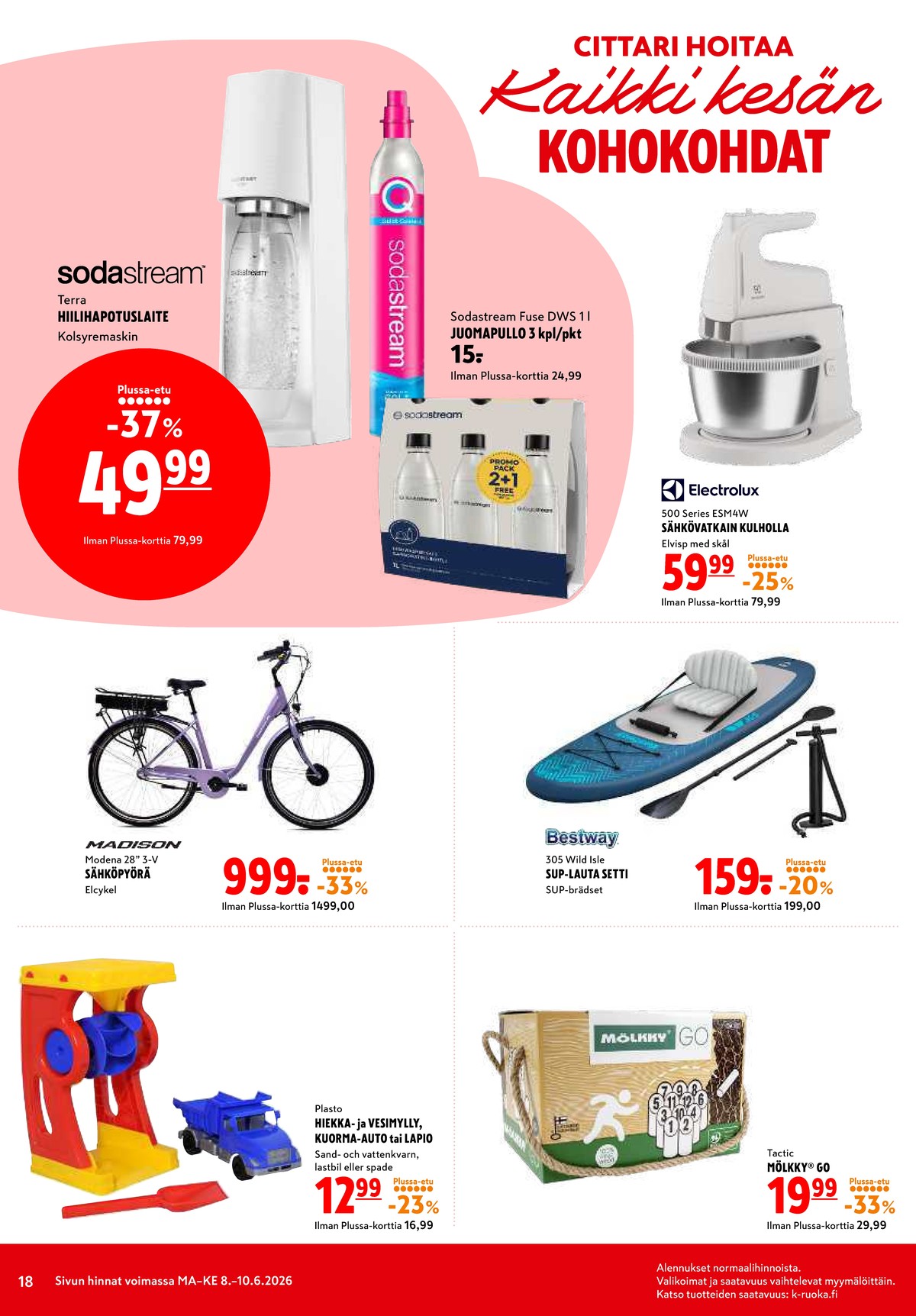 Katso ketjun K-Citymarket tarjouslehti viikolta 24 sivustolla Viikkotarjoukset.fi. Löydät monia hyviä tarjouksia erilaisista tuotteista, esimerkiksi %product1% tai muista tuotteista. Lue tarjouslehti täältä! Sivu 18