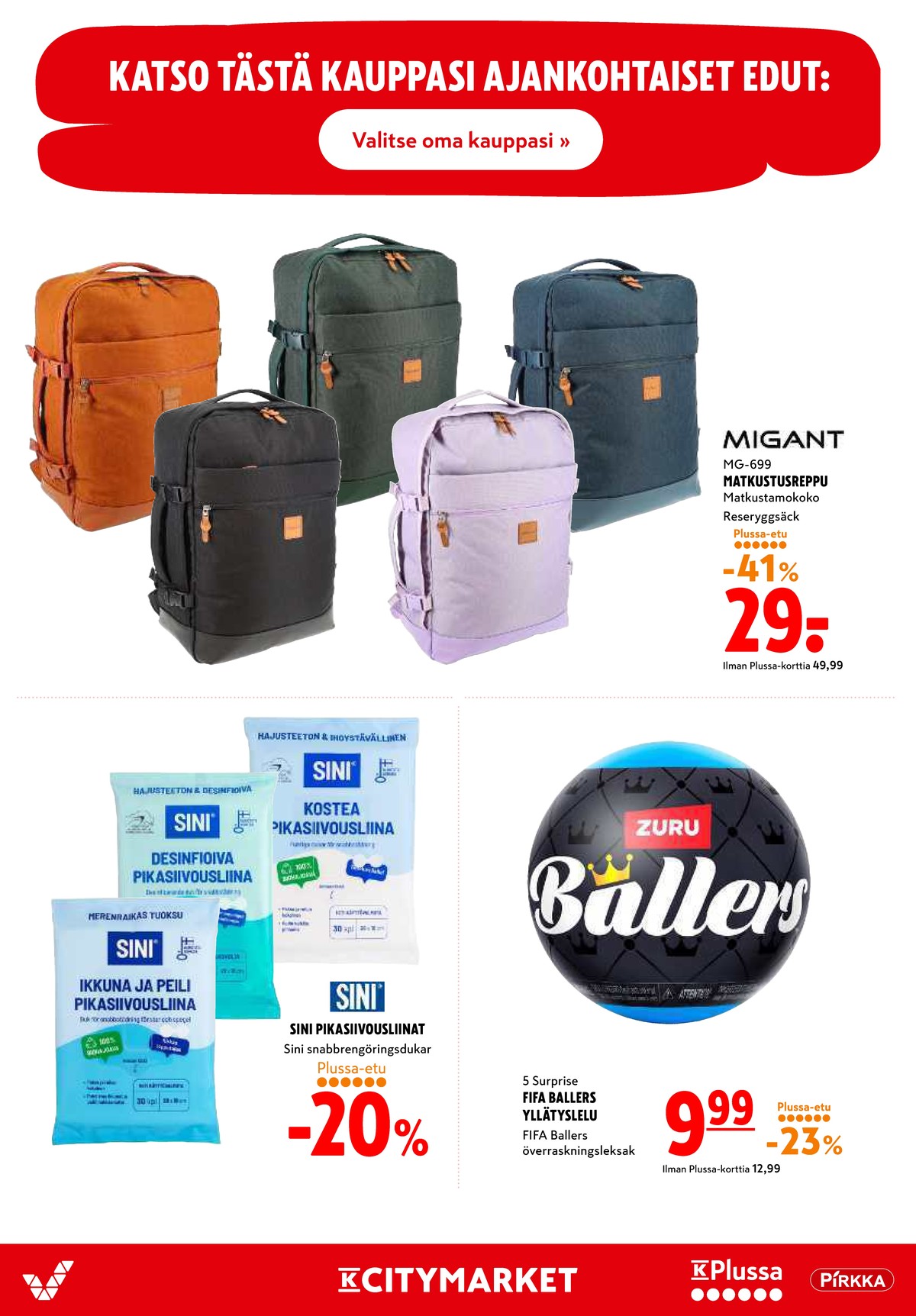 Katso ketjun K-Citymarket tarjouslehti viikolta 24 sivustolla Viikkotarjoukset.fi. Löydät monia hyviä tarjouksia erilaisista tuotteista, esimerkiksi %product1% tai muista tuotteista. Lue tarjouslehti täältä! Sivu 19