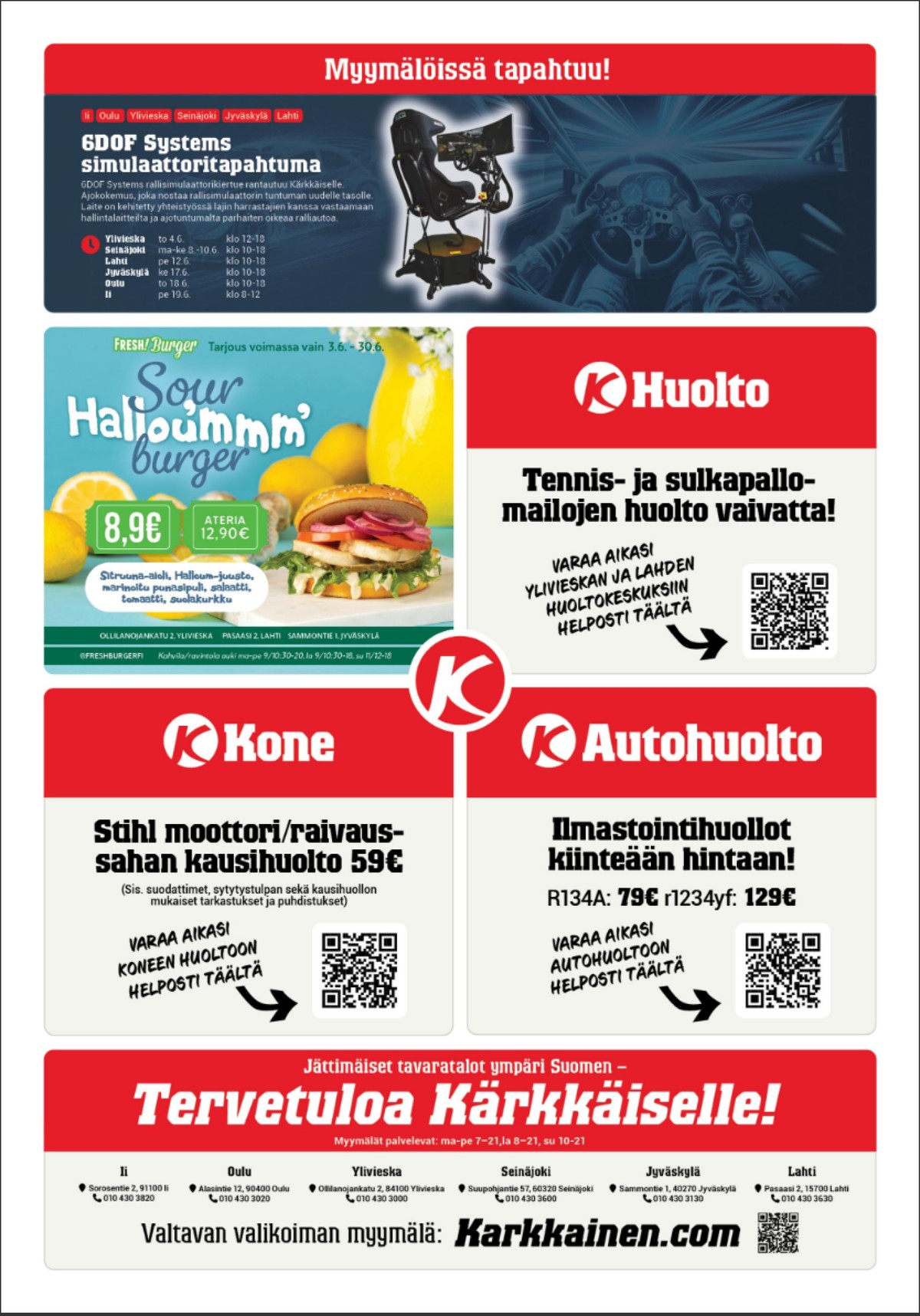 Katso ketjun Kärkkäinen tarjouslehti viikolta 24 sivustolla Viikkotarjoukset.fi. Löydät monia hyviä tarjouksia erilaisista tuotteista. Lue tarjouslehti täältä! Sivu 24