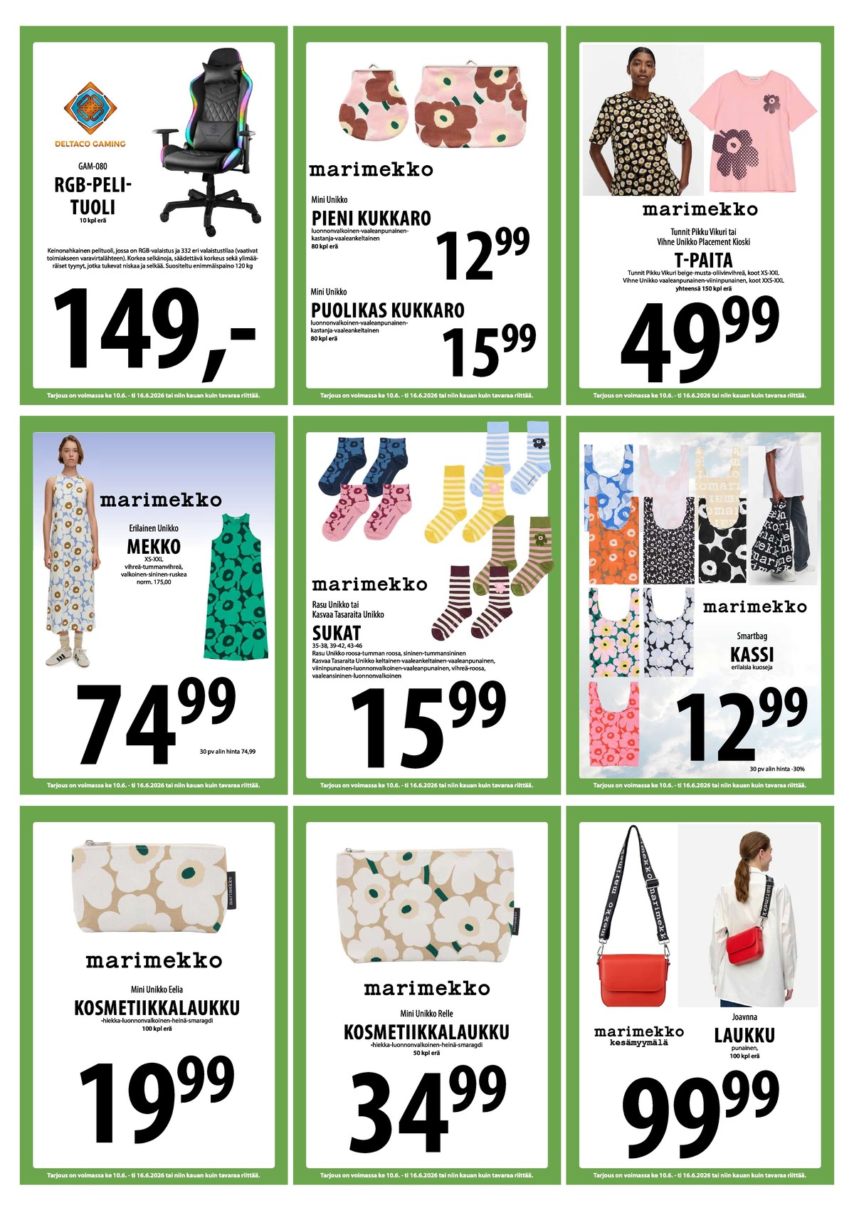 Katso ketjun Keskinen tarjouslehti viikolta 24 sivustolla Viikkotarjoukset.fi. Löydät monia hyviä tarjouksia erilaisista tuotteista. Lue tarjouslehti täältä! Sivu 12