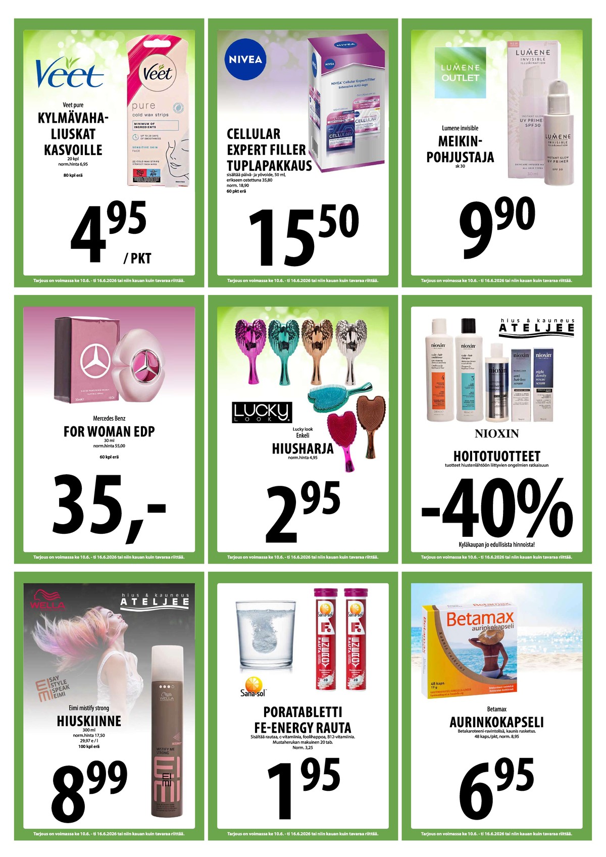 Katso ketjun Keskinen tarjouslehti viikolta 24 sivustolla Viikkotarjoukset.fi. Löydät monia hyviä tarjouksia erilaisista tuotteista. Lue tarjouslehti täältä! Sivu 18