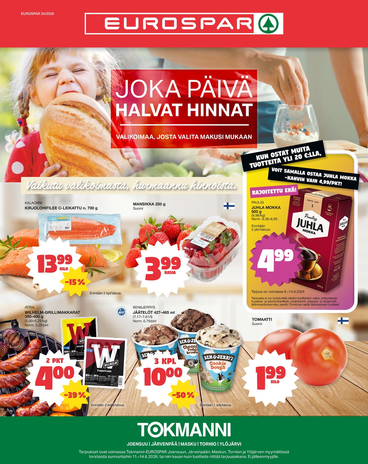 Katso ketjun Tokmanni tarjouslehti viikolta 24 sivustolla Viikkotarjoukset.fi. Löydät monia hyviä tarjouksia erilaisista tuotteista. Lue tarjouslehti täältä! Sivu 1