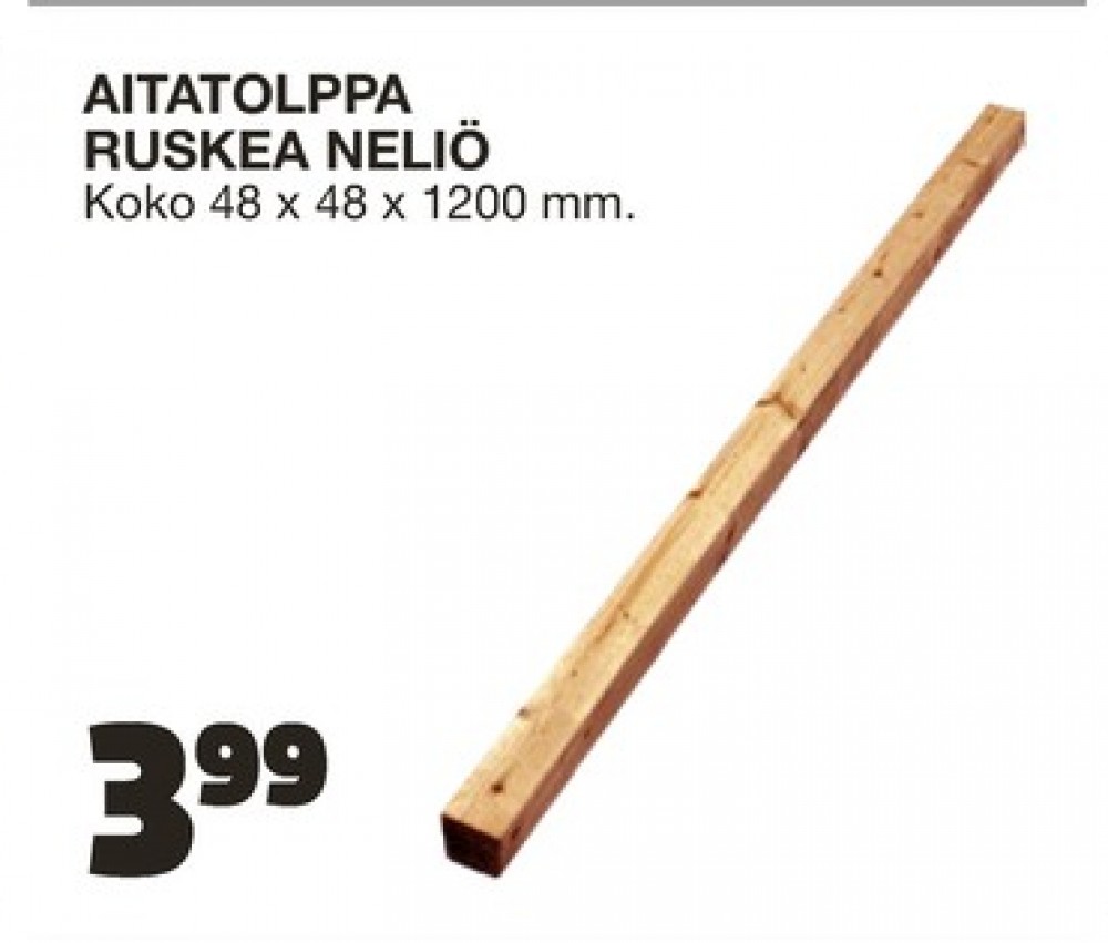 Tarjoukset ja hintavertailu haulla ei määritelty, , Aitatolpat 0.000 kpl 1 kappale €3.99
