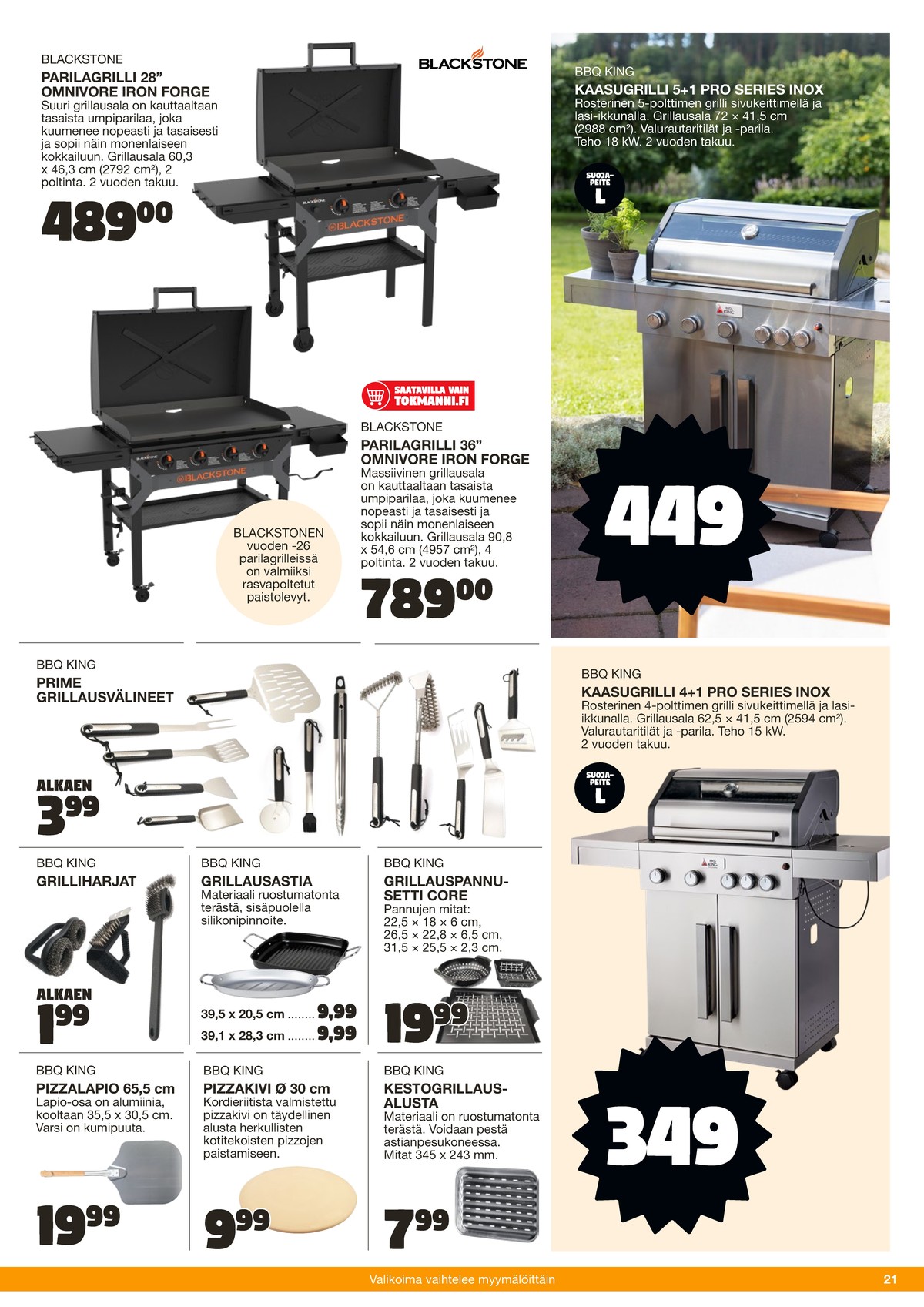 Katso ketjun Tokmanni tarjouslehti viikolta 25 sivustolla Viikkotarjoukset.fi. Löydät monia hyviä tarjouksia erilaisista tuotteista. Lue tarjouslehti täältä! Sivu 21