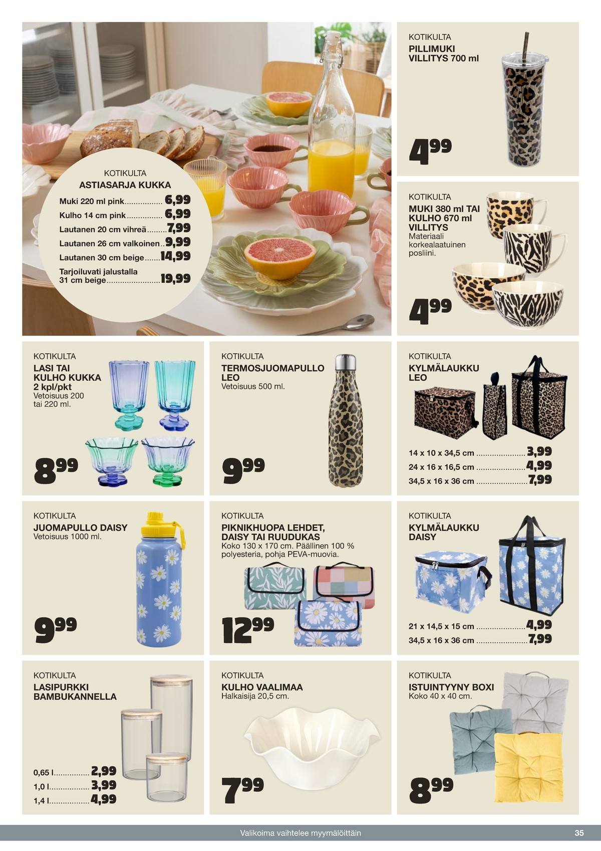 Katso ketjun Tokmanni tarjouslehti viikolta 25 sivustolla Viikkotarjoukset.fi. Löydät monia hyviä tarjouksia erilaisista tuotteista. Lue tarjouslehti täältä! Sivu 35