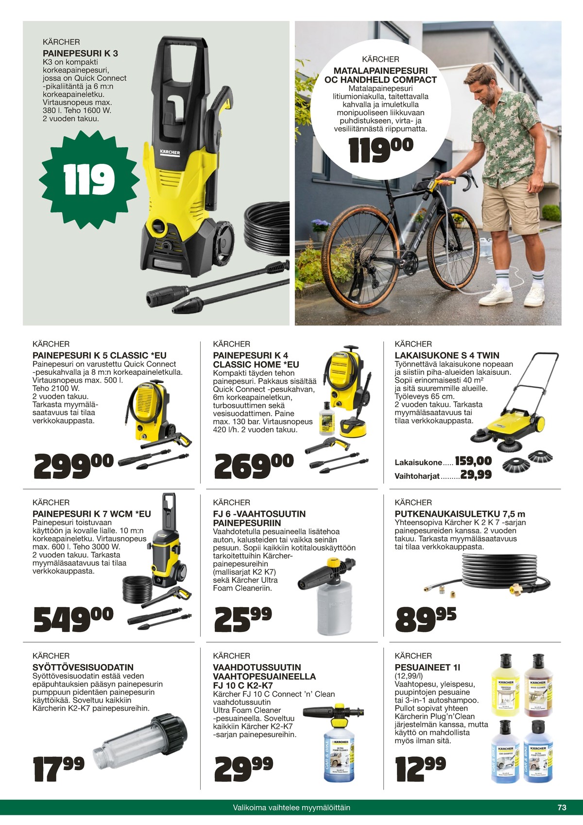 Katso ketjun Tokmanni tarjouslehti viikolta 25 sivustolla Viikkotarjoukset.fi. Löydät monia hyviä tarjouksia erilaisista tuotteista. Lue tarjouslehti täältä! Sivu 73