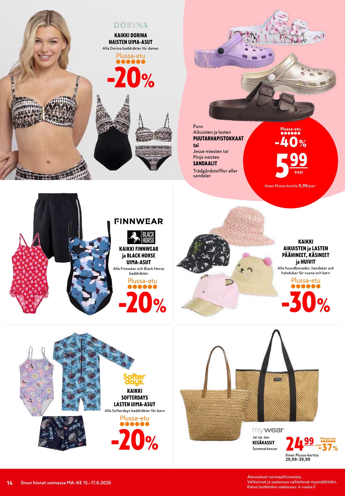 Katso ketjun K-Citymarket tarjouslehti viikolta 25 sivustolla Viikkotarjoukset.fi. Löydät monia hyviä tarjouksia erilaisista tuotteista. Lue tarjouslehti täältä! Sivu 14