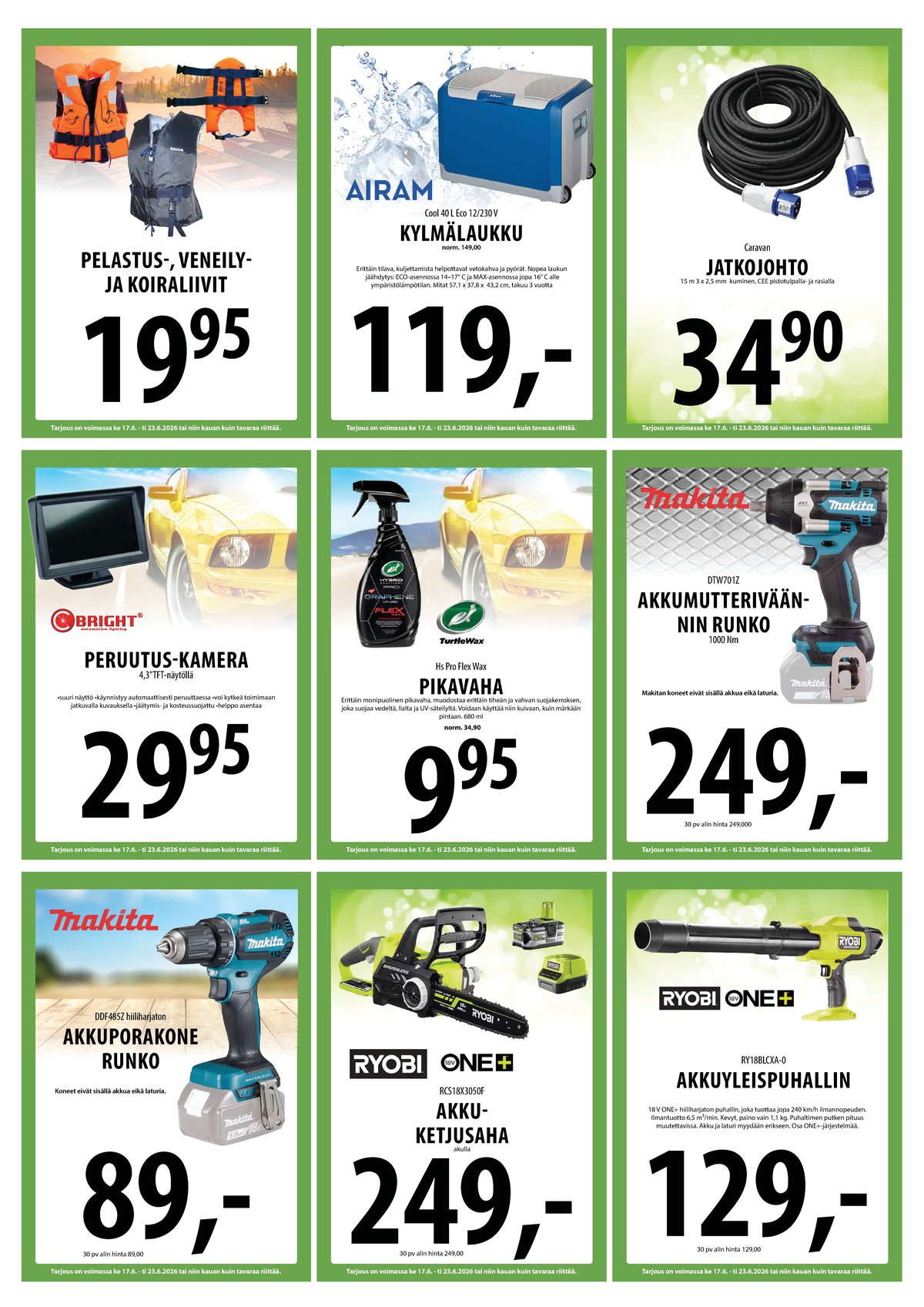 Katso ketjun Keskinen tarjouslehti viikolta 25 sivustolla Viikkotarjoukset.fi. Löydät monia hyviä tarjouksia erilaisista tuotteista. Lue tarjouslehti täältä! Sivu 29