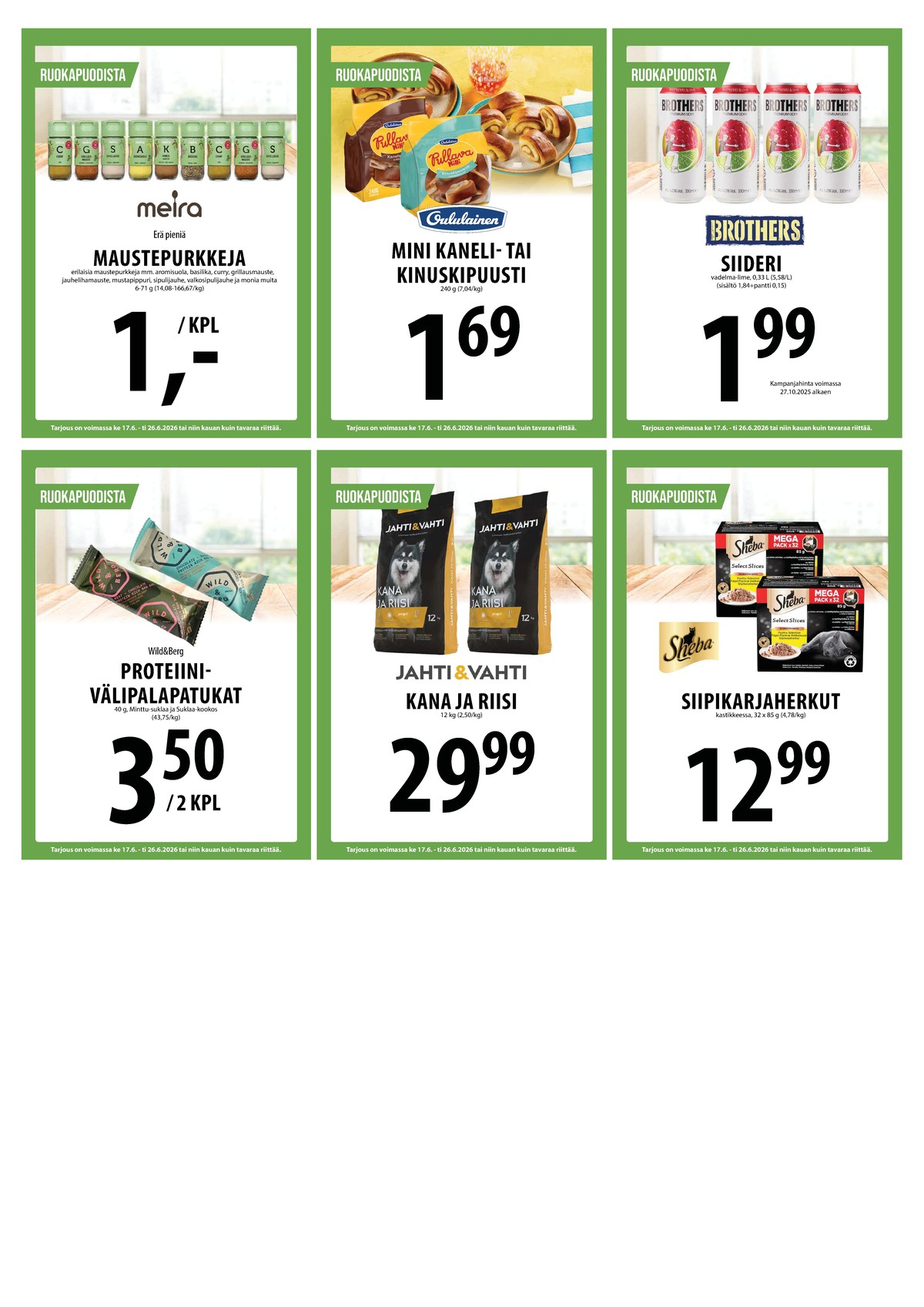 Katso ketjun Keskinen tarjouslehti viikolta 25 sivustolla Viikkotarjoukset.fi. Löydät monia hyviä tarjouksia erilaisista tuotteista. Lue tarjouslehti täältä! Sivu 35