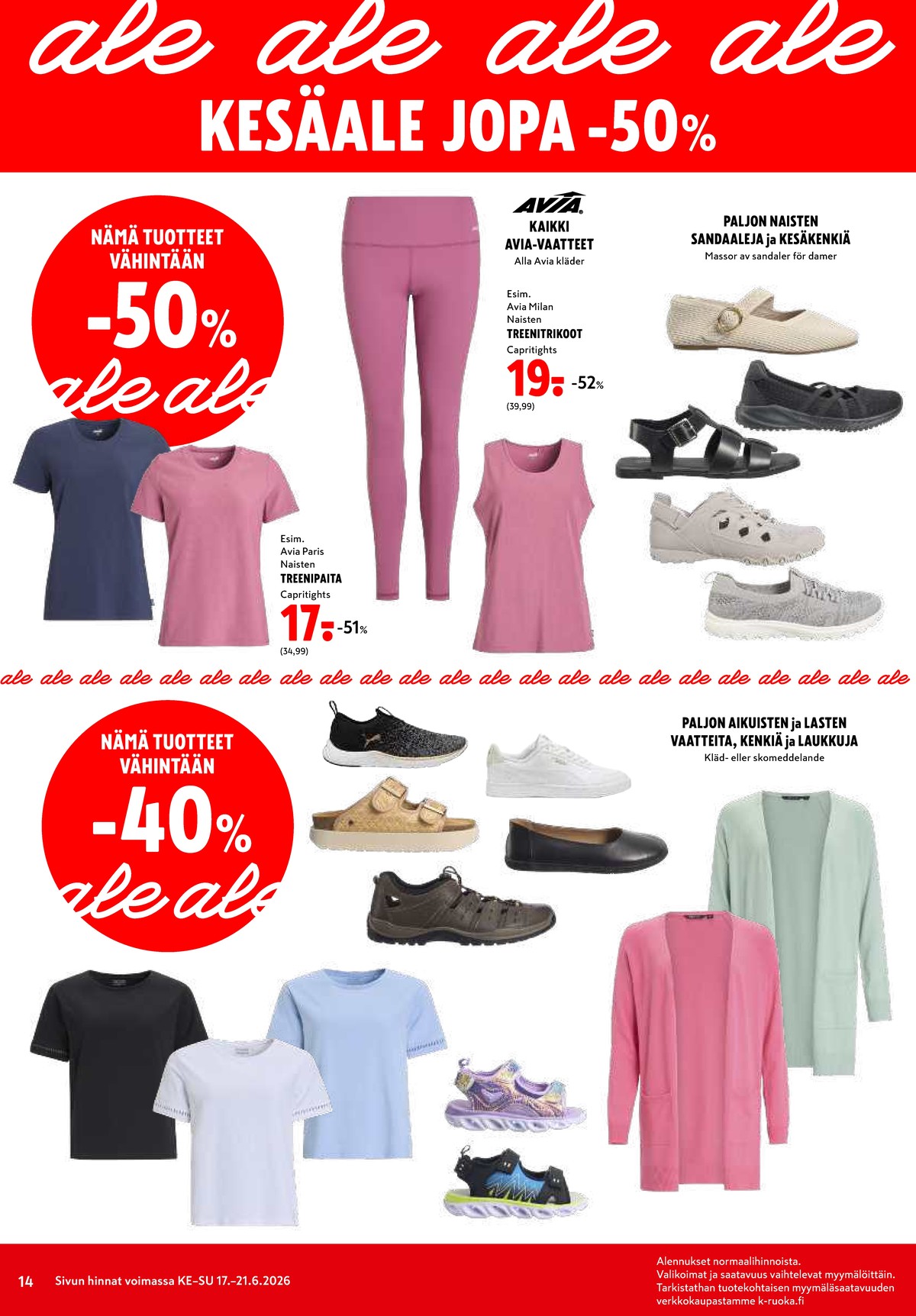Katso ketjun K-Citymarket tarjouslehti viikolta 25 sivustolla Viikkotarjoukset.fi. Löydät monia hyviä tarjouksia erilaisista tuotteista. Lue tarjouslehti täältä! Sivu 14