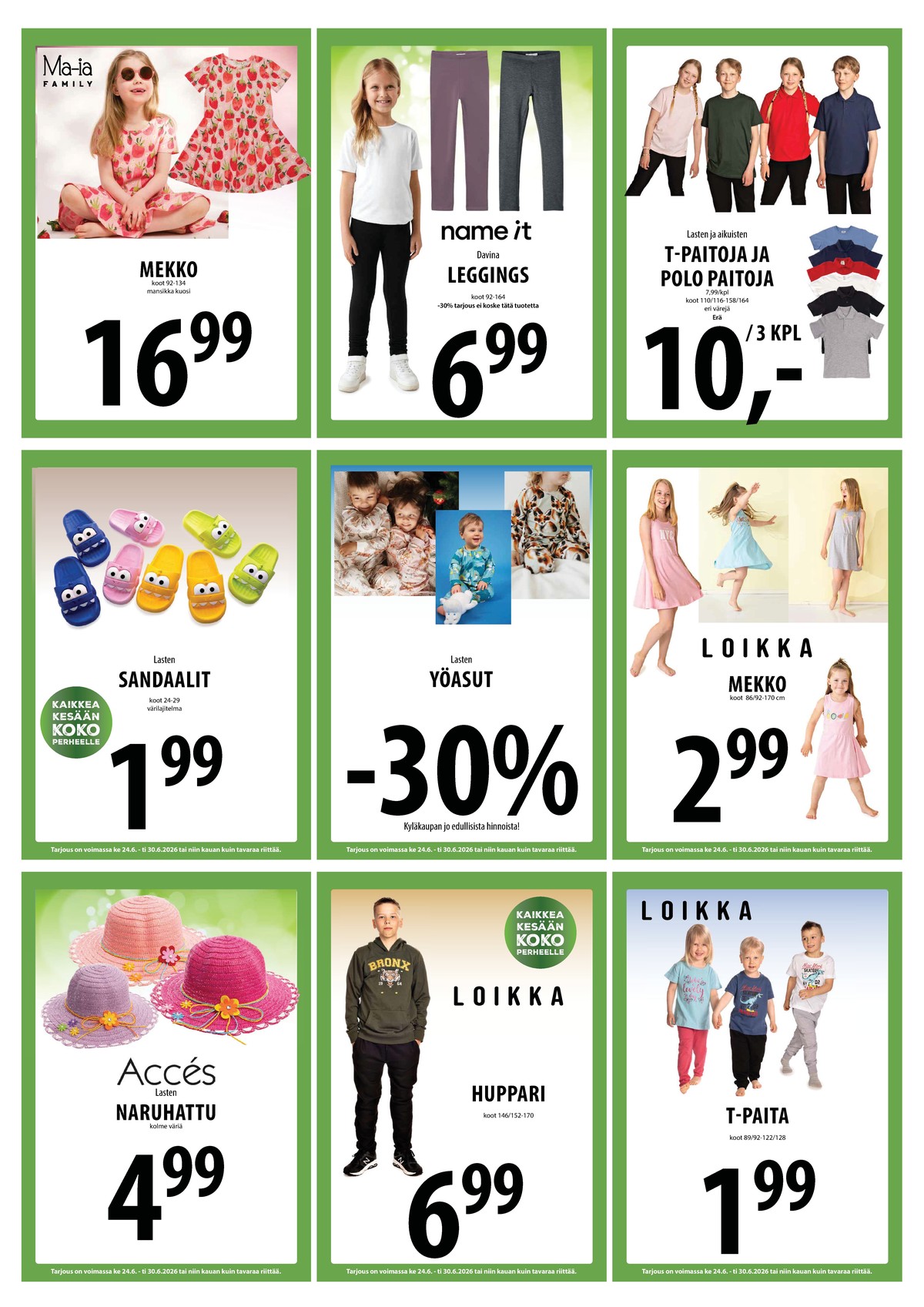Katso ketjun Keskinen tarjouslehti viikolta 26 sivustolla Viikkotarjoukset.fi. Löydät monia hyviä tarjouksia erilaisista tuotteista. Lue tarjouslehti täältä! Sivu 22