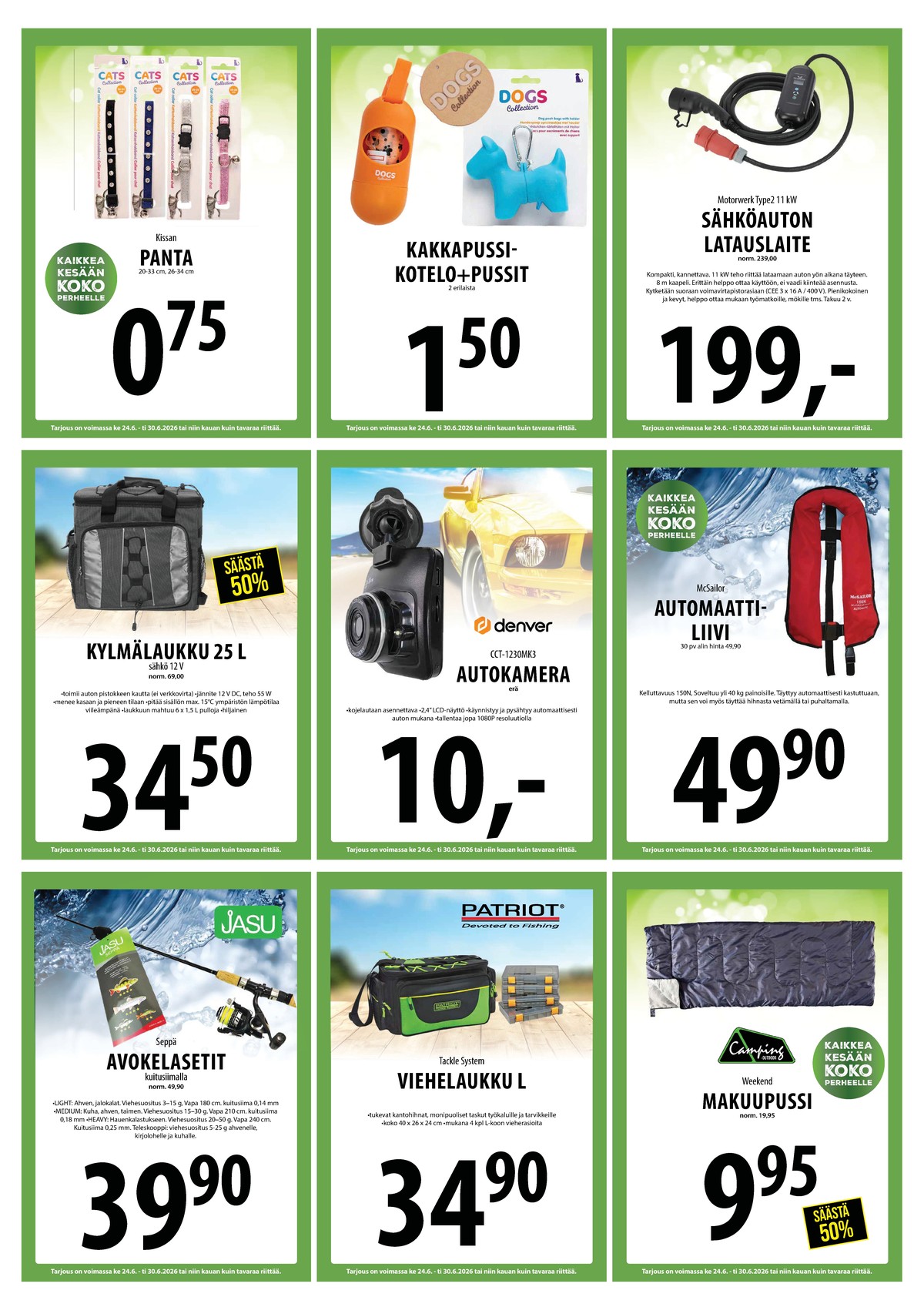 Katso ketjun Keskinen tarjouslehti viikolta 26 sivustolla Viikkotarjoukset.fi. Löydät monia hyviä tarjouksia erilaisista tuotteista. Lue tarjouslehti täältä! Sivu 29
