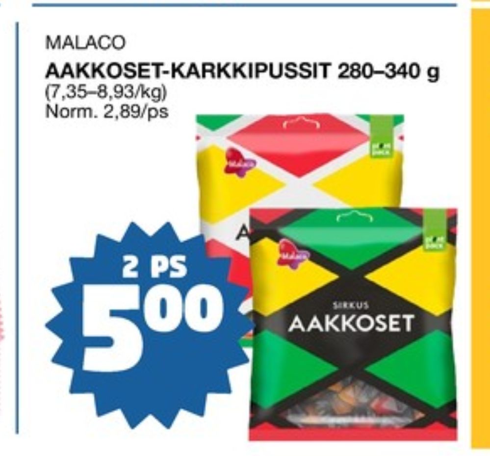 Tarjoukset ja hintavertailu haulla Aakkoset, , Aakkoset hedelmä 0.280 kg 2 Pussi €5.00