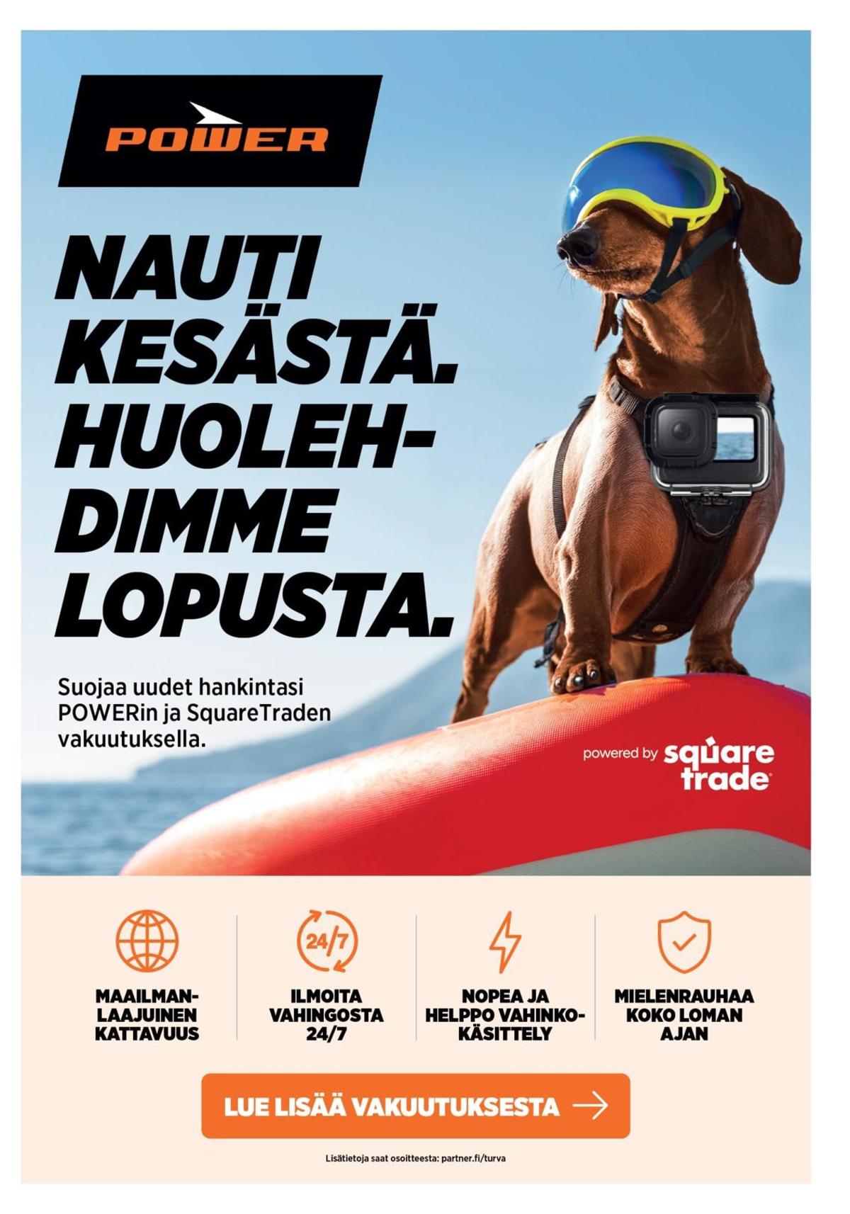 Katso ketjun Power tarjouslehti viikolta 27 sivustolla Viikkotarjoukset.fi. Löydät monia hyviä tarjouksia erilaisista tuotteista. Lue tarjouslehti täältä! Sivu 30