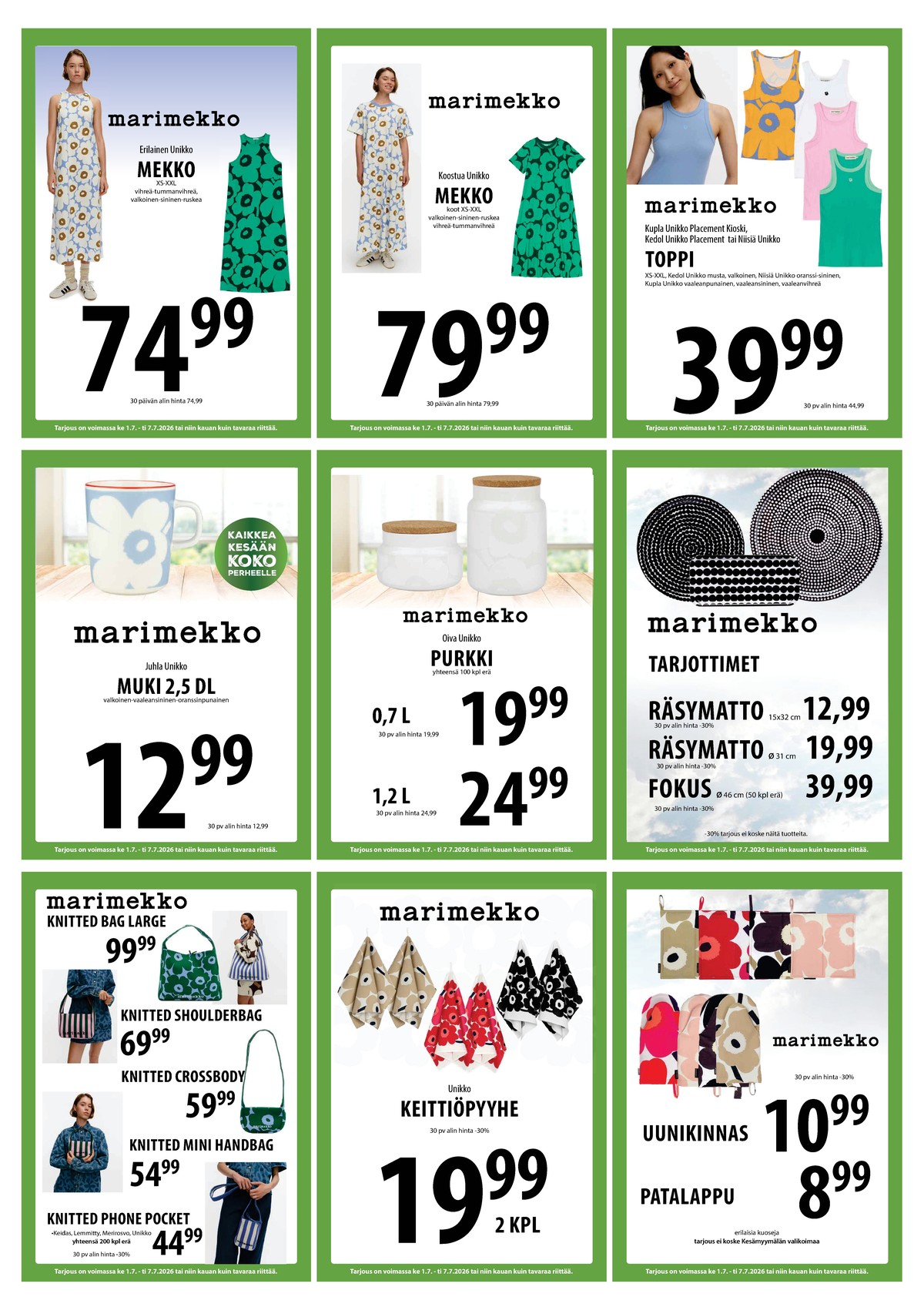 Katso ketjun Keskinen tarjouslehti viikolta 27 sivustolla Viikkotarjoukset.fi. Löydät monia hyviä tarjouksia erilaisista tuotteista. Lue tarjouslehti täältä! Sivu 15
