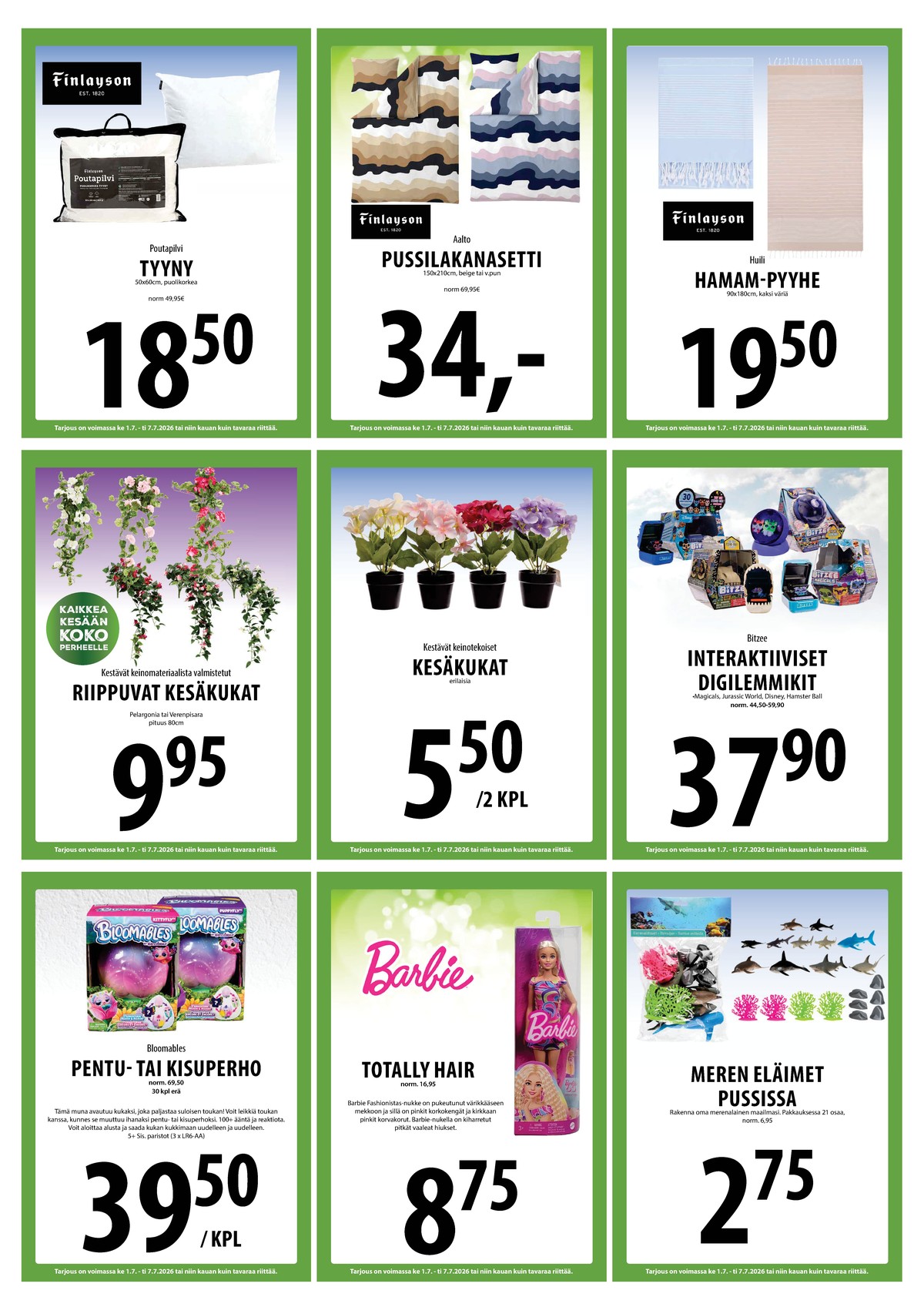 Katso ketjun Keskinen tarjouslehti viikolta 27 sivustolla Viikkotarjoukset.fi. Löydät monia hyviä tarjouksia erilaisista tuotteista. Lue tarjouslehti täältä! Sivu 17