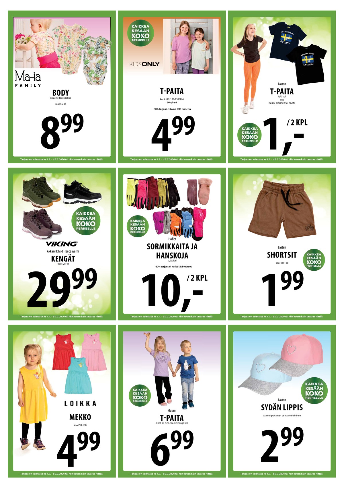 Katso ketjun Keskinen tarjouslehti viikolta 27 sivustolla Viikkotarjoukset.fi. Löydät monia hyviä tarjouksia erilaisista tuotteista. Lue tarjouslehti täältä! Sivu 22
