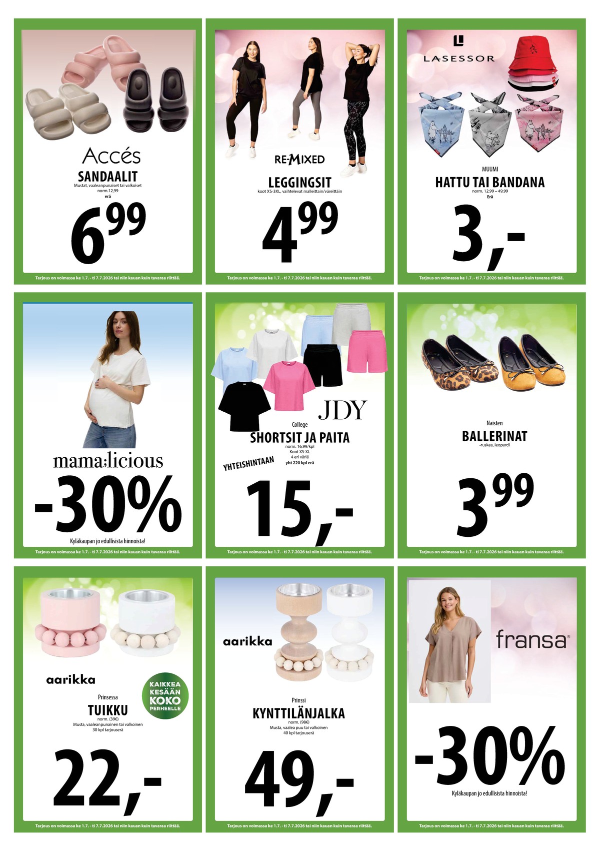 Katso ketjun Keskinen tarjouslehti viikolta 27 sivustolla Viikkotarjoukset.fi. Löydät monia hyviä tarjouksia erilaisista tuotteista. Lue tarjouslehti täältä! Sivu 24