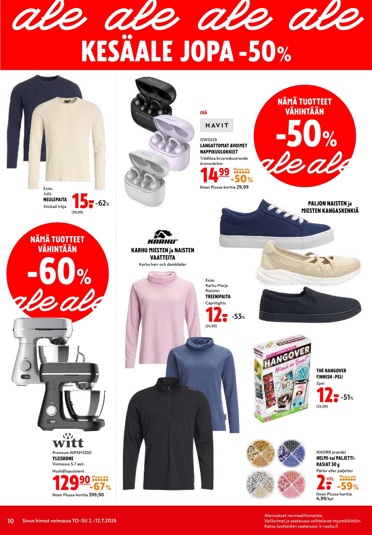 Katso ketjun K-Citymarket tarjouslehti viikolta 27 sivustolla Viikkotarjoukset.fi. Löydät monia hyviä tarjouksia erilaisista tuotteista. Lue tarjouslehti täältä! Sivu 10
