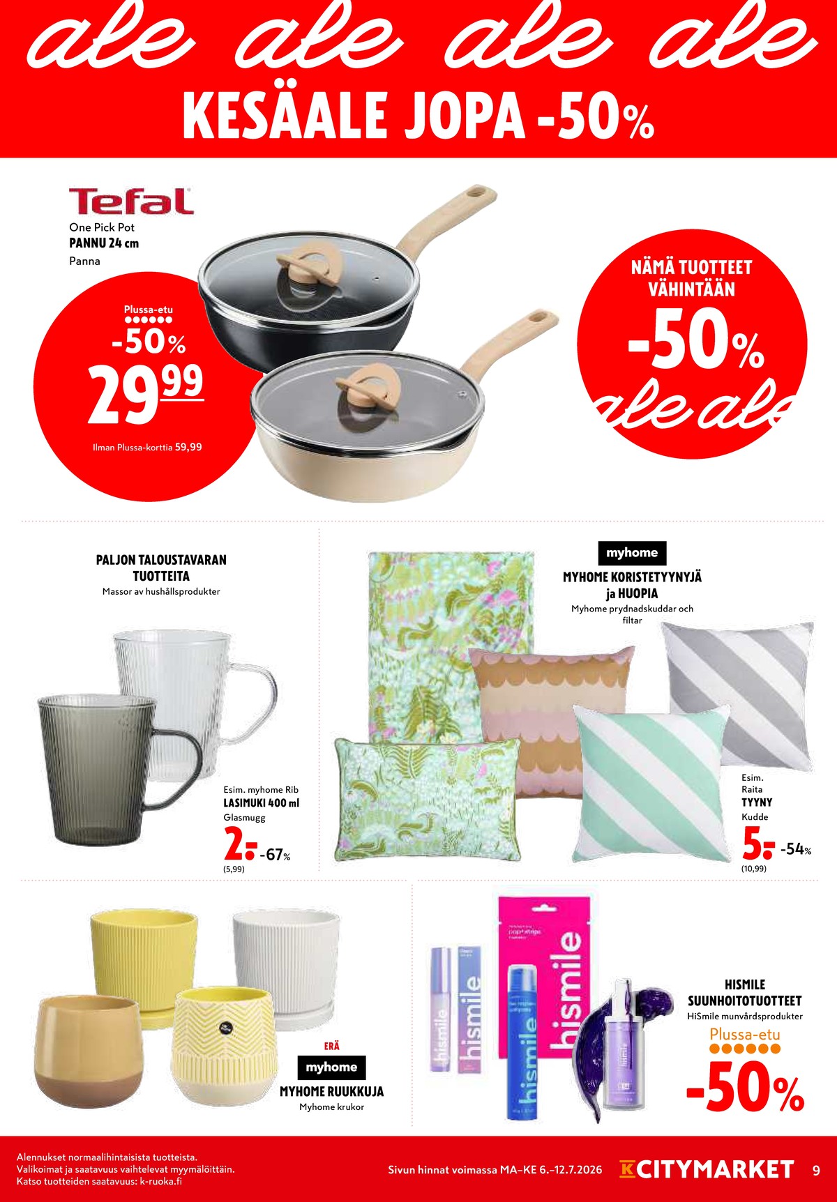 Katso ketjun K-Citymarket tarjouslehti viikolta 28 sivustolla Viikkotarjoukset.fi. Löydät monia hyviä tarjouksia erilaisista tuotteista. Lue tarjouslehti täältä! Sivu 9